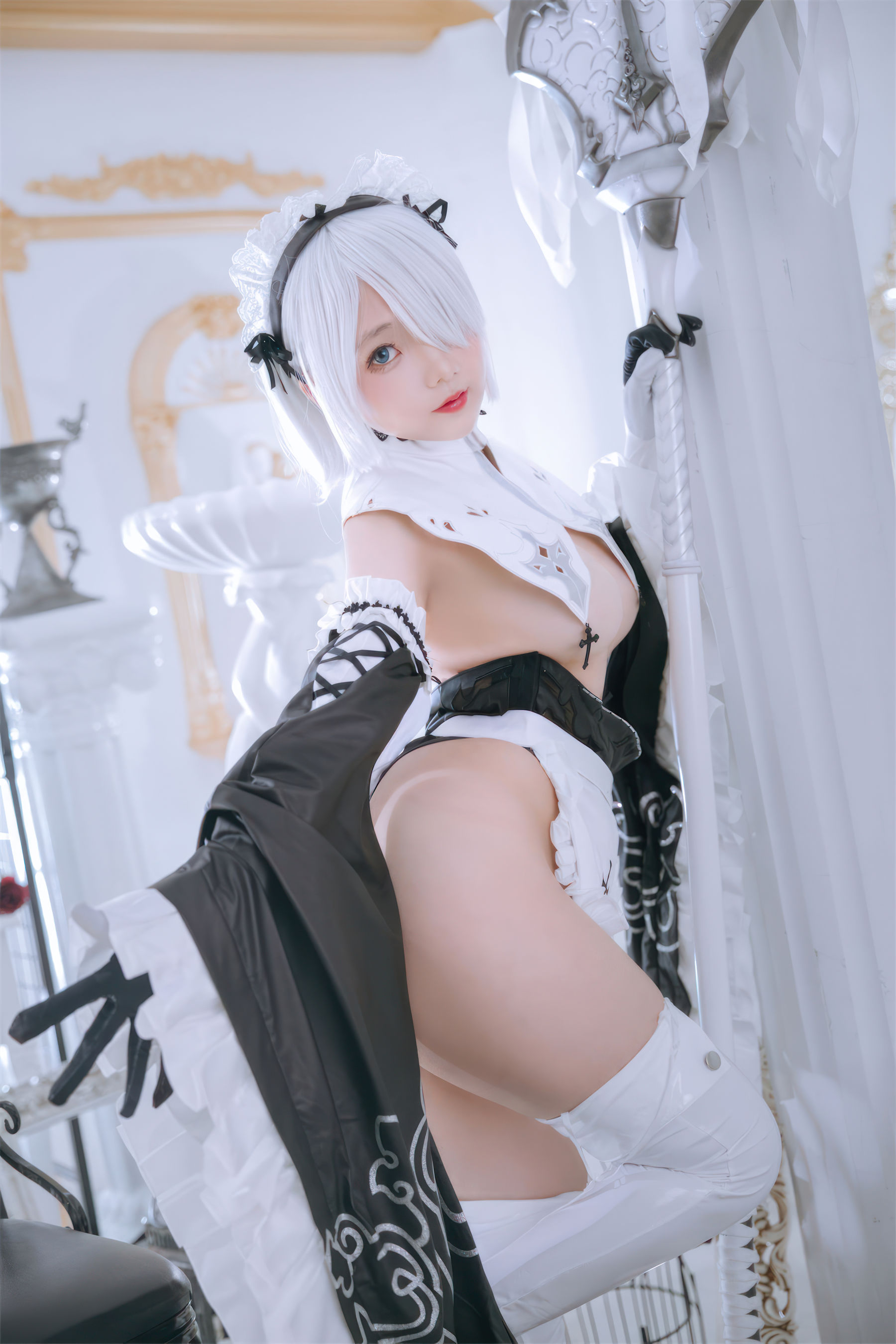 Cosplay 日奈娇 - 2B奶盖女仆