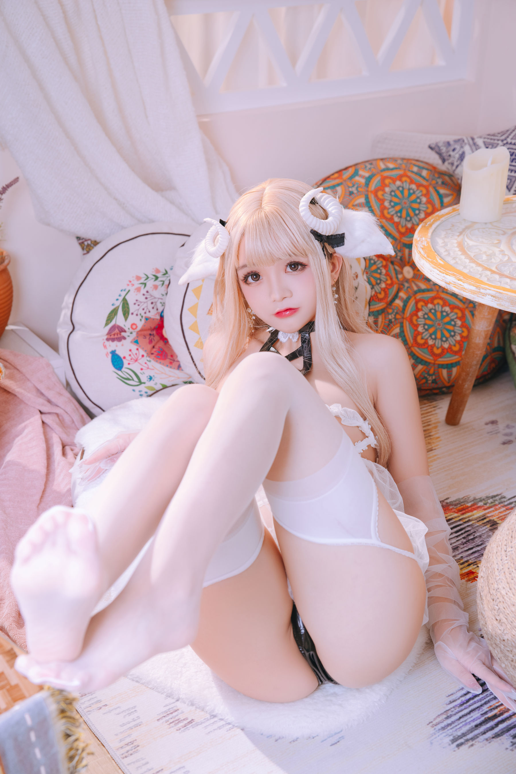 Cosplay 日奈娇 - 白小绵羊
