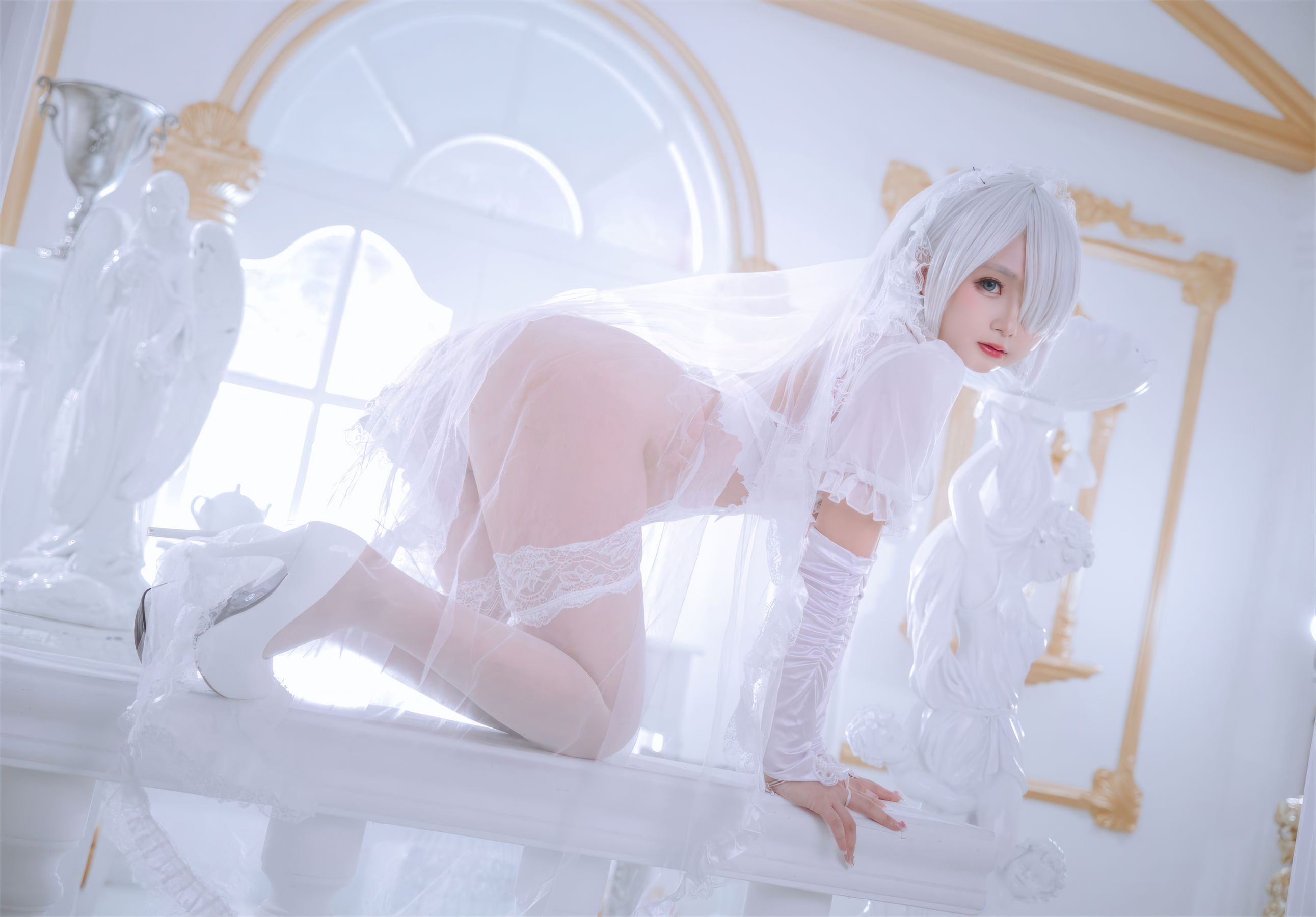 Cosplay 日奈娇 - 白色花嫁