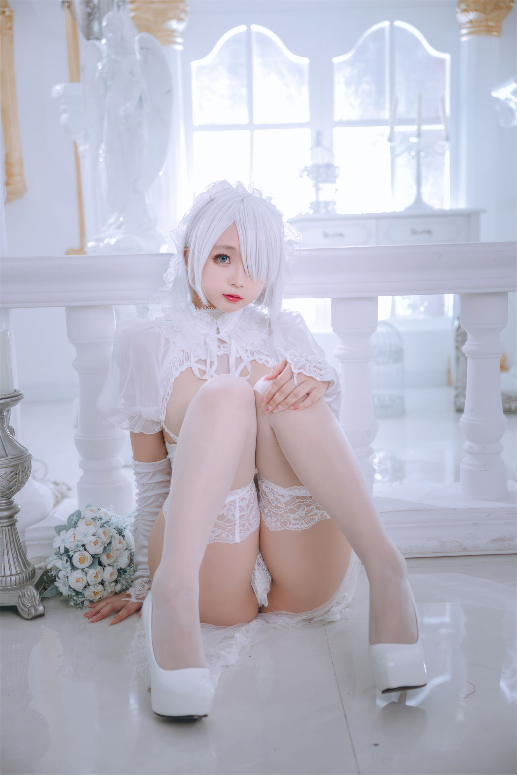 Cosplay 日奈娇 - 白色花嫁