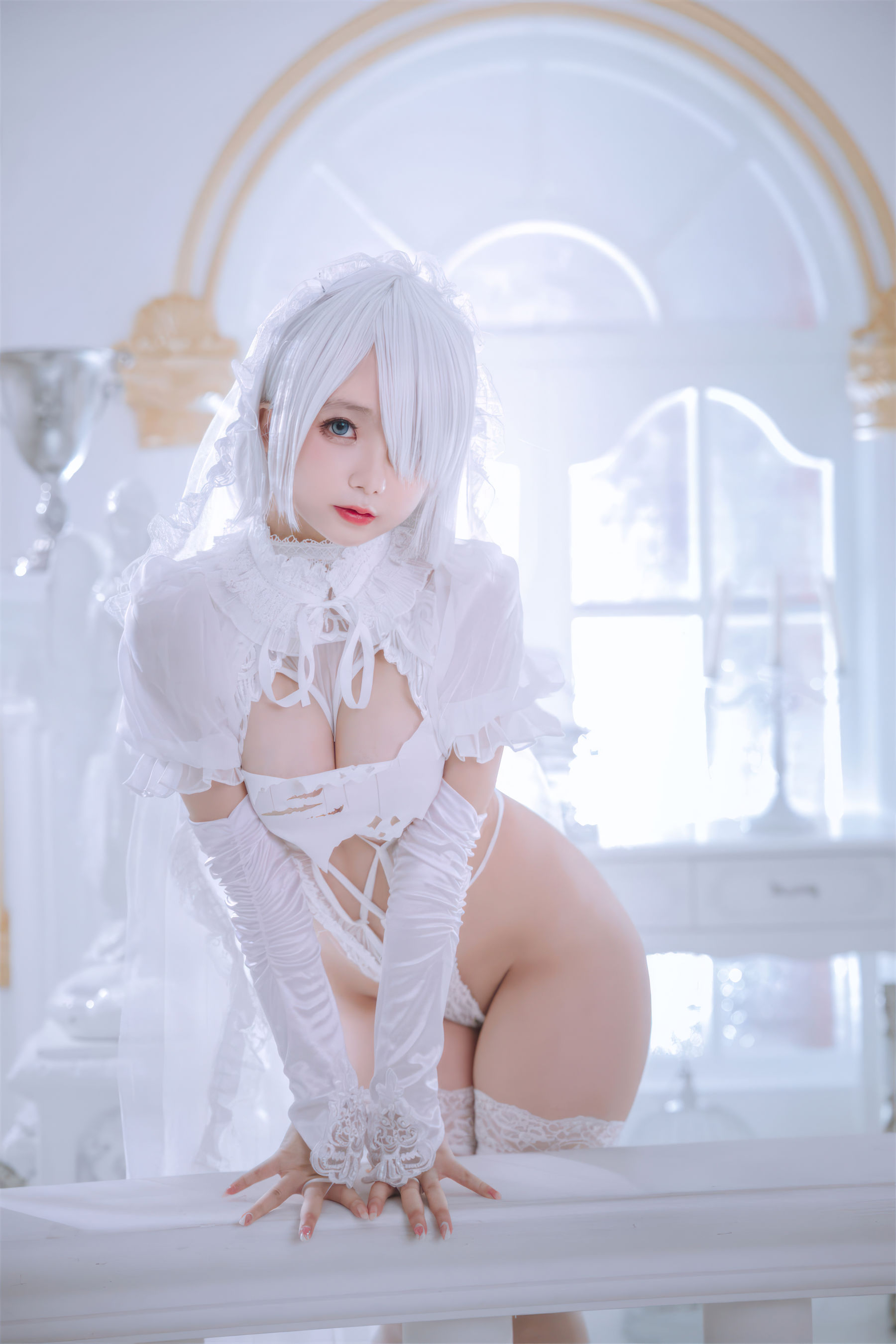 Cosplay 日奈娇 - 白色花嫁