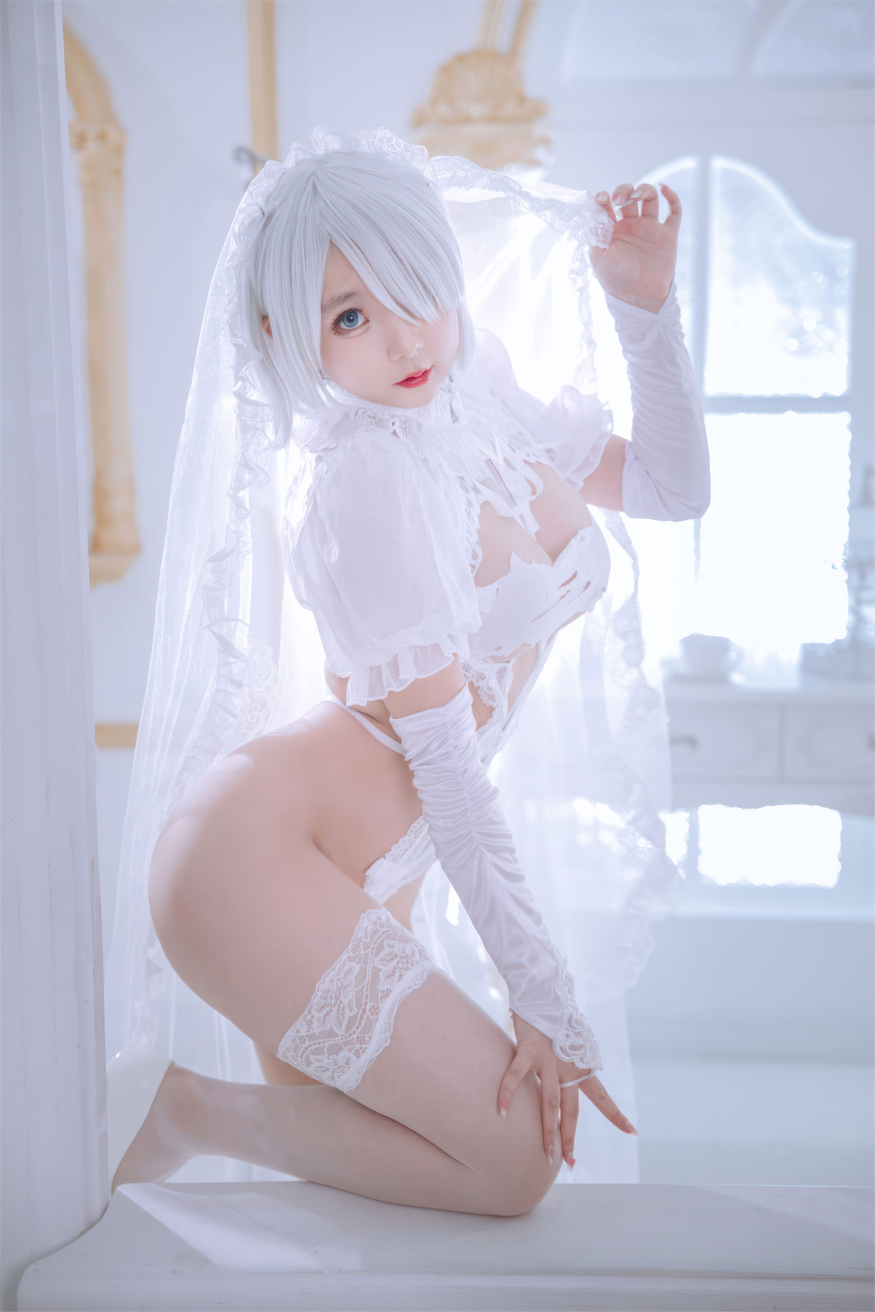Cosplay 日奈娇 - 白色花嫁