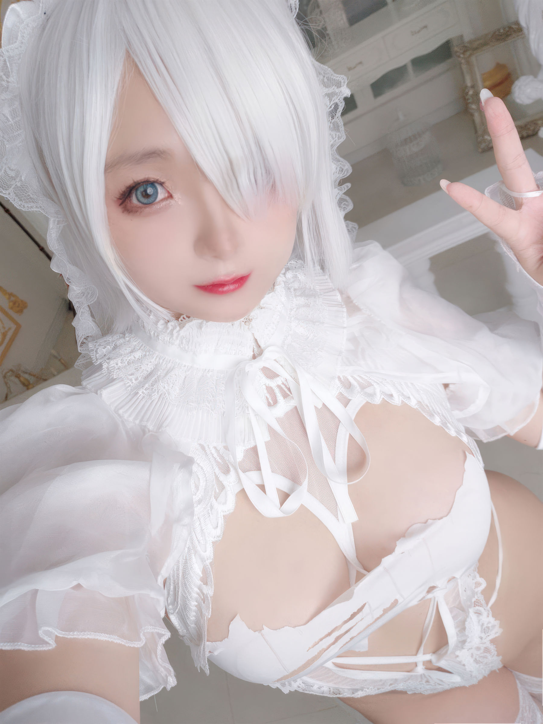 Cosplay 日奈娇 - 白色花嫁