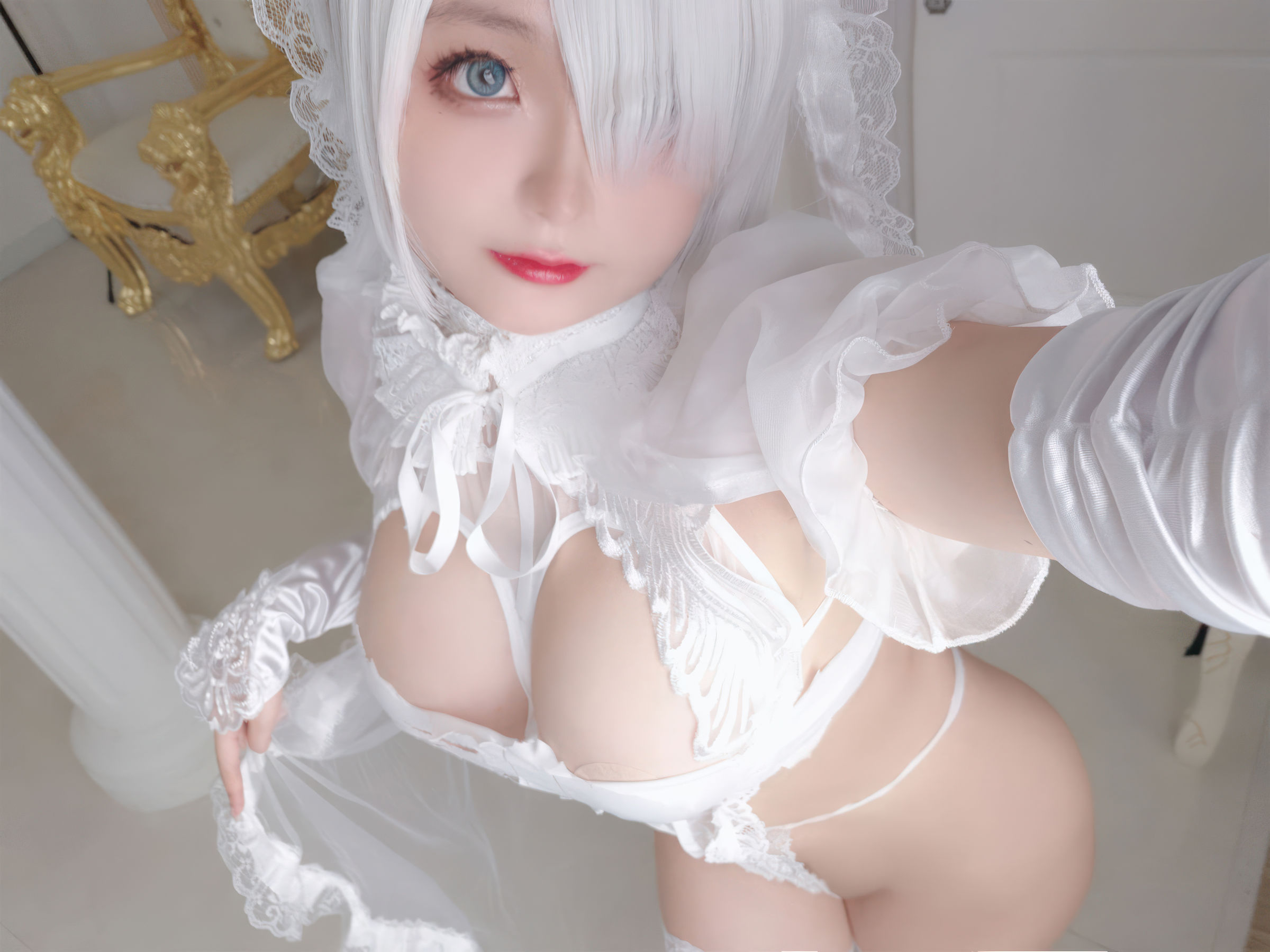 Cosplay 日奈娇 - 白色花嫁