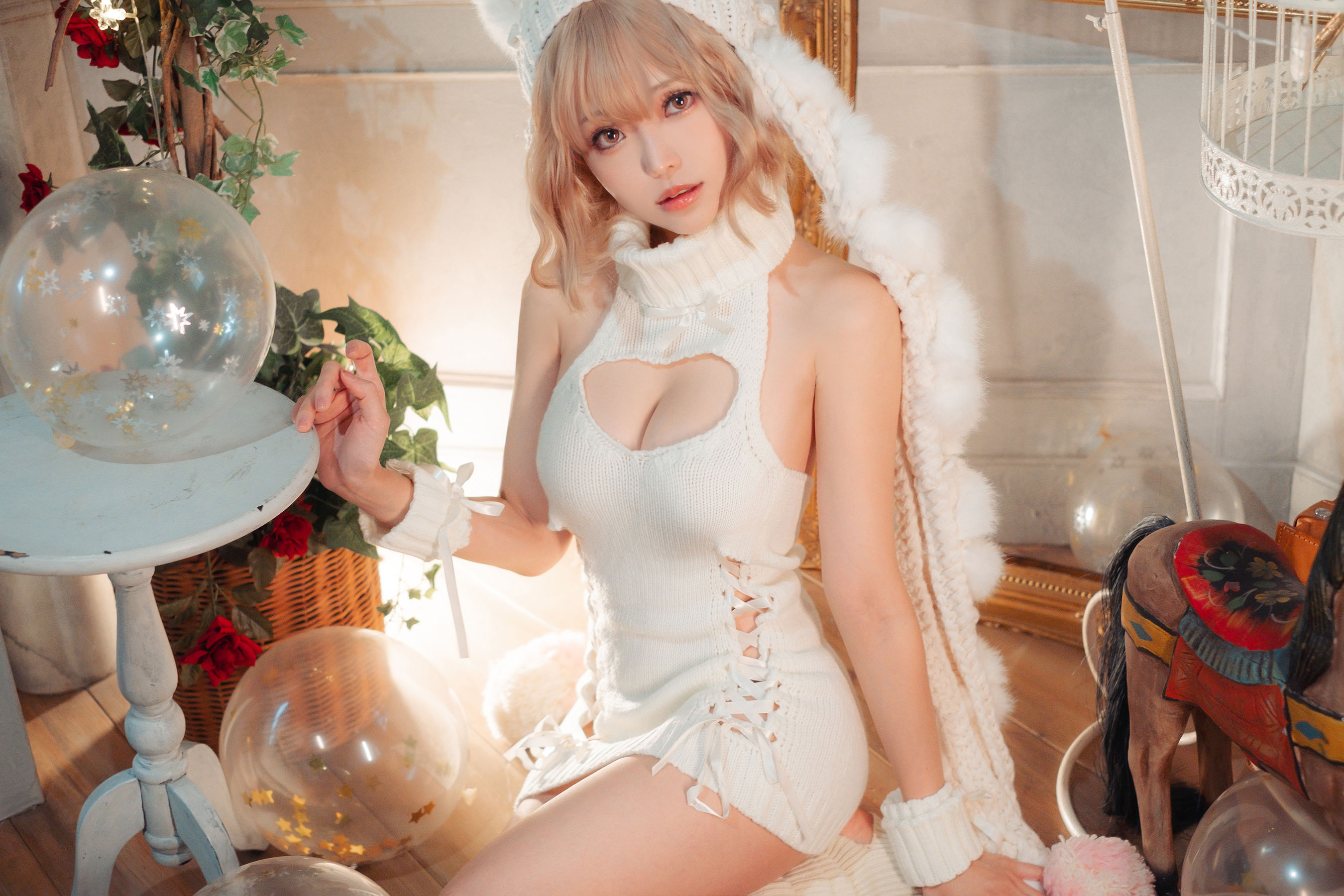 Ely_eee (ElyEE子) - 白色 KNITTING