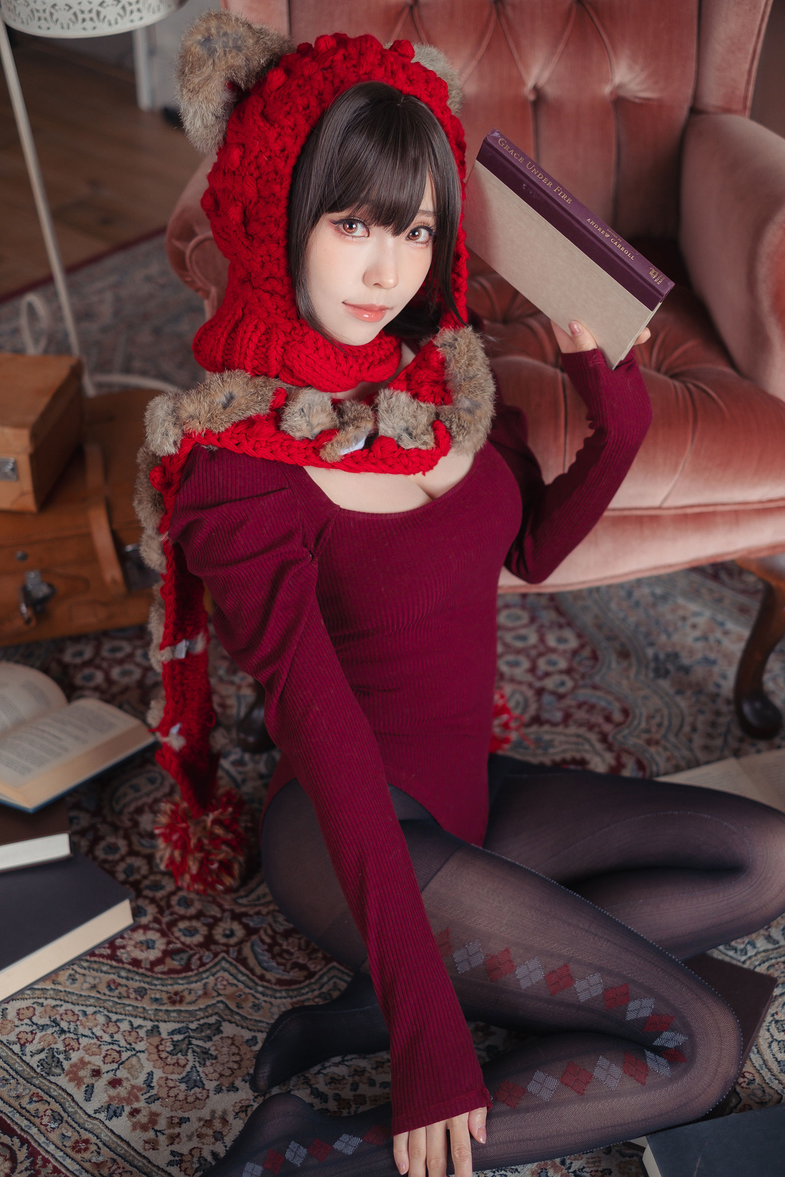 Ely_eee (ElyEE子) - 红色 KNITTING