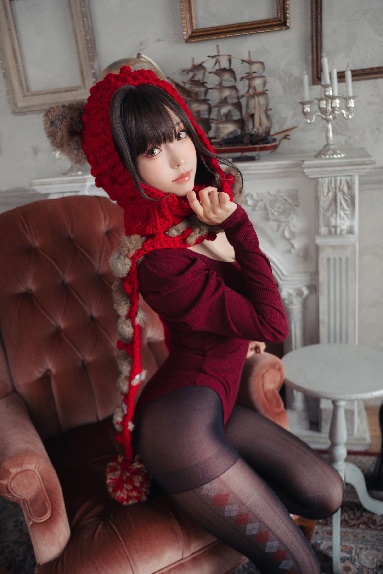 Ely_eee (ElyEE子) - 红色 KNITTING