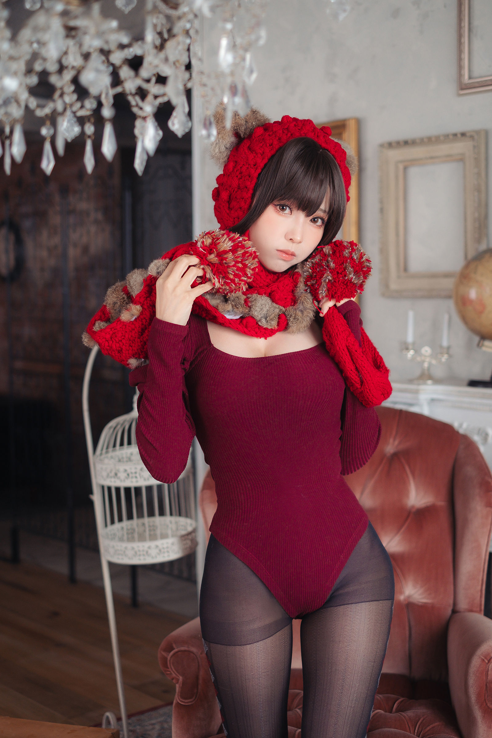 Ely_eee (ElyEE子) - 红色 KNITTING