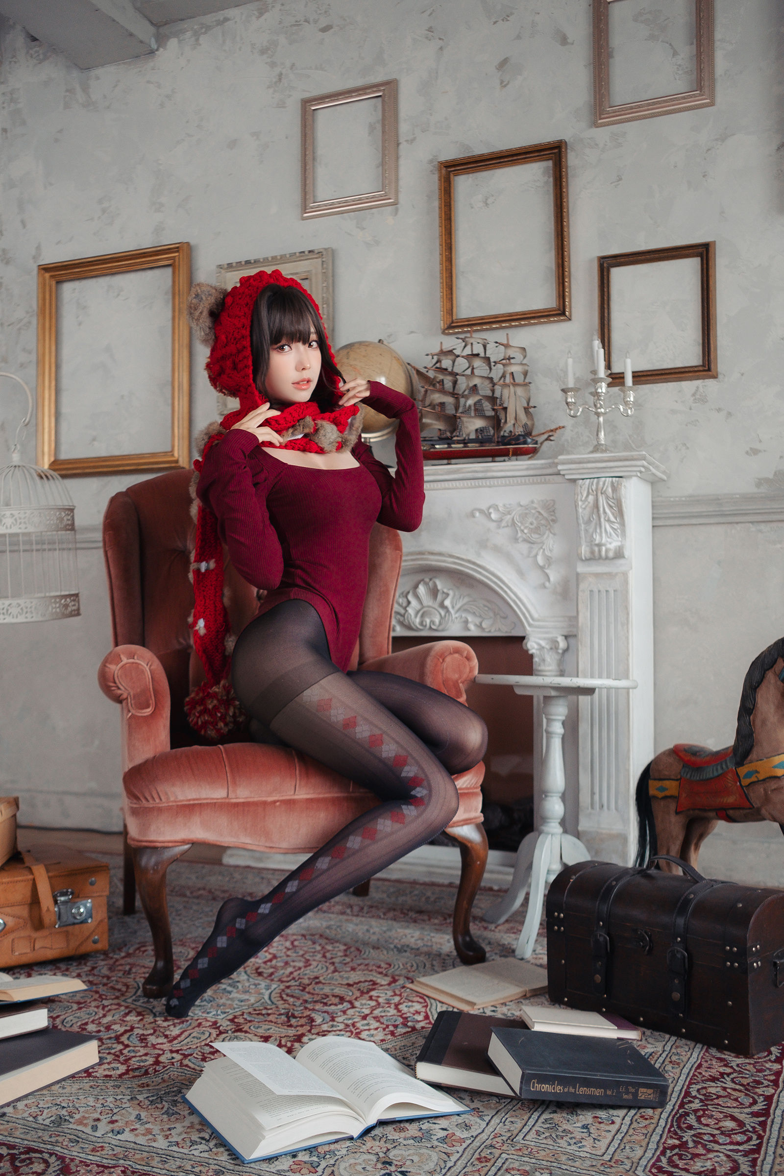 Ely_eee (ElyEE子) - 红色 KNITTING