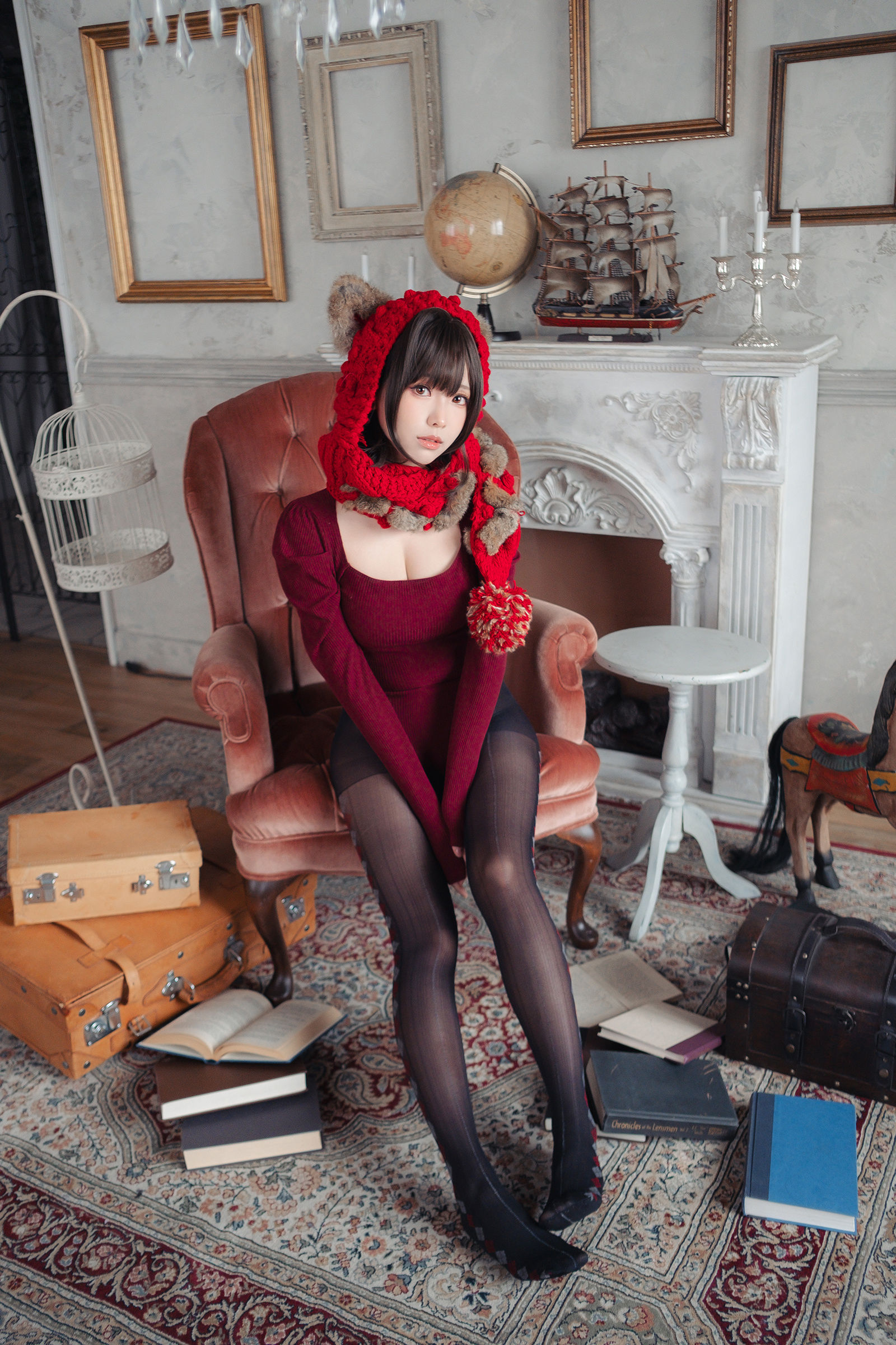 Ely_eee (ElyEE子) - 红色 KNITTING