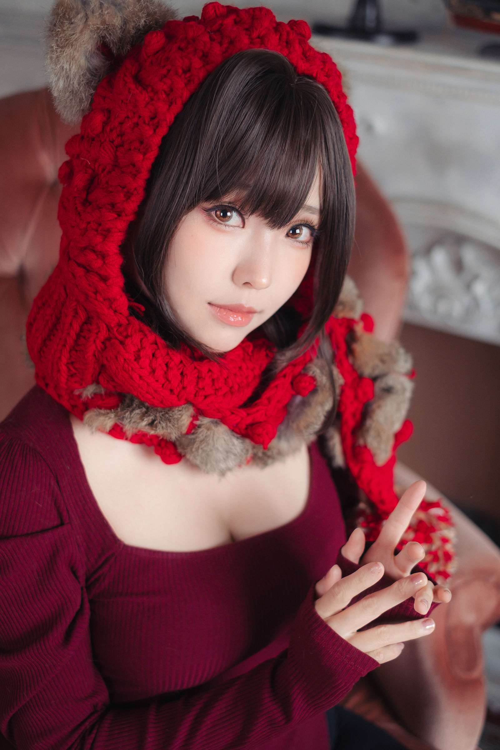 Ely_eee (ElyEE子) - 红色 KNITTING
