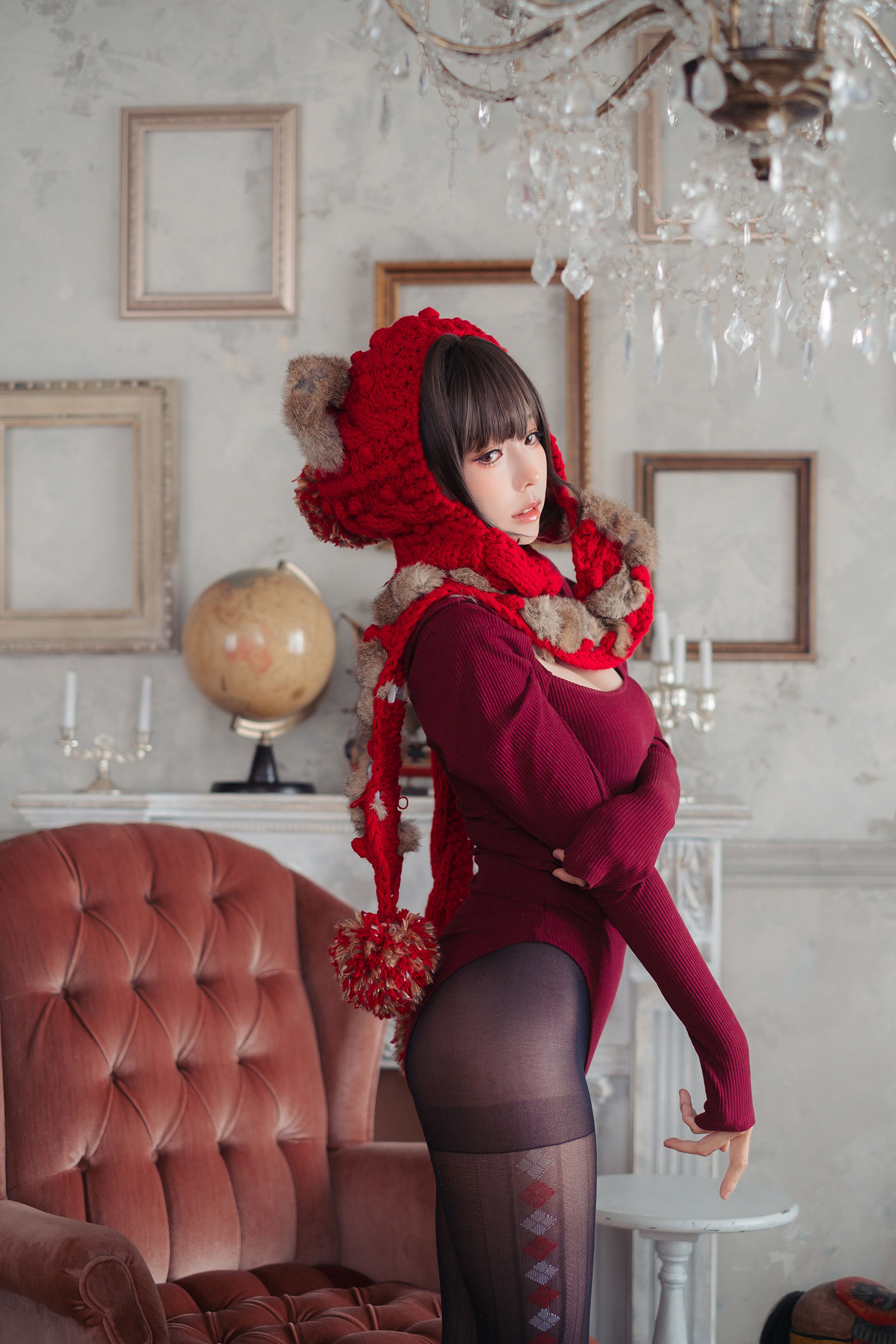 Ely_eee (ElyEE子) - 红色 KNITTING