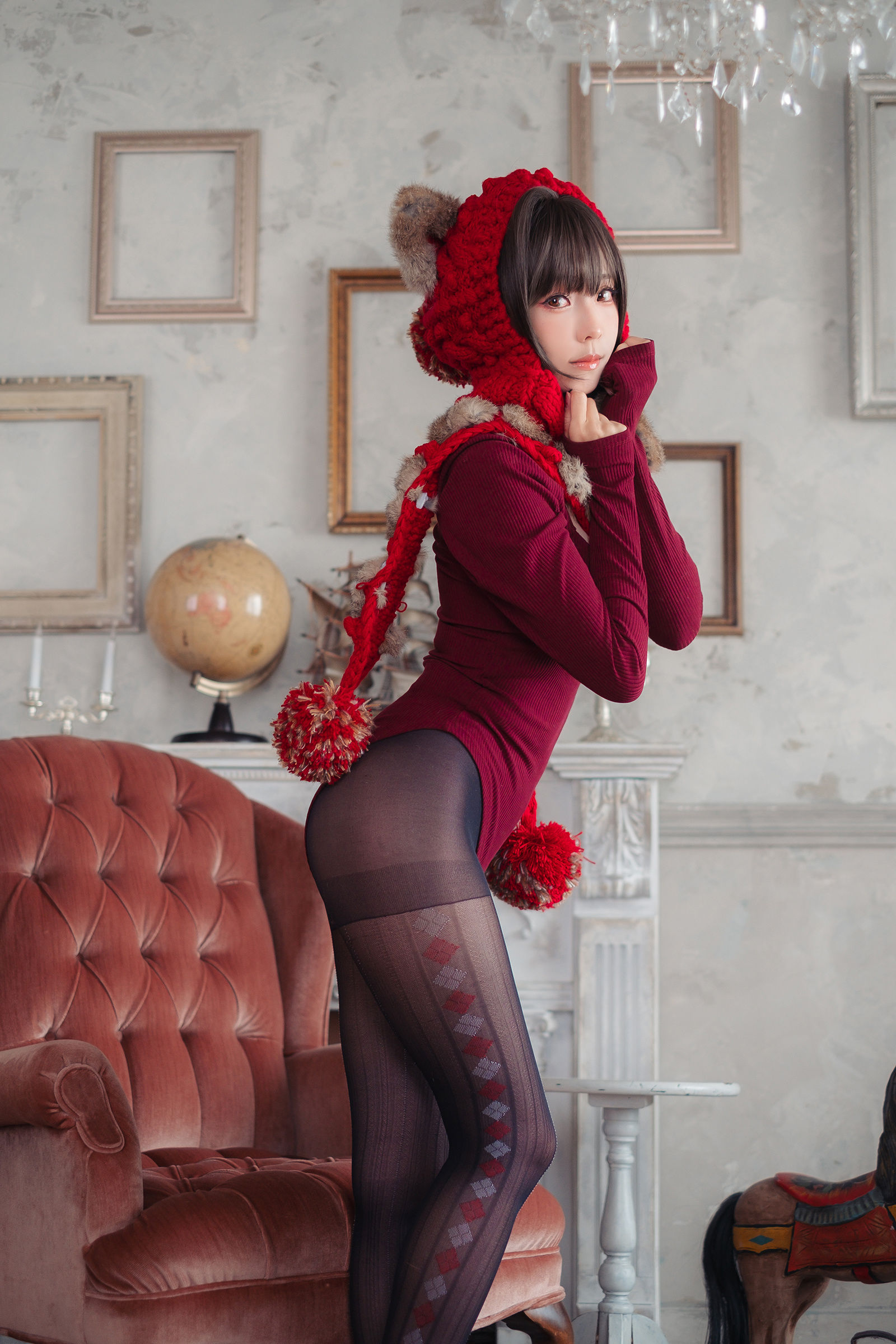 Ely_eee (ElyEE子) - 红色 KNITTING