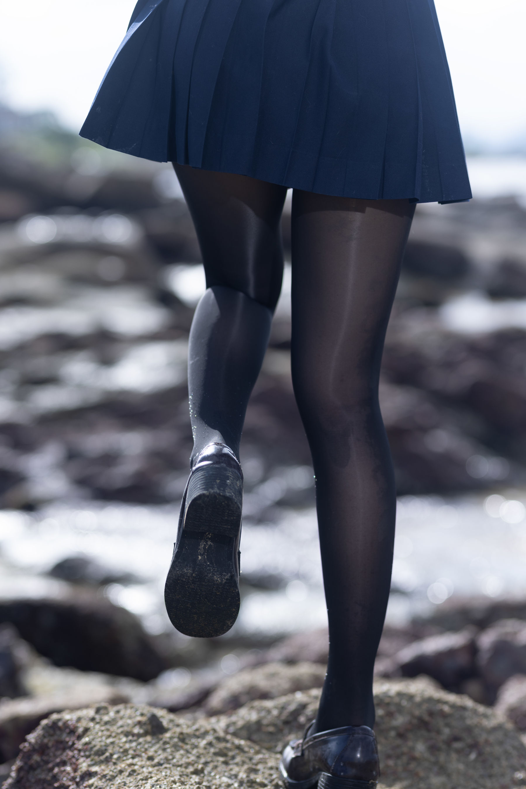 微博人气Coser 不呆猫&三無人型 - 水手服百合黑丝