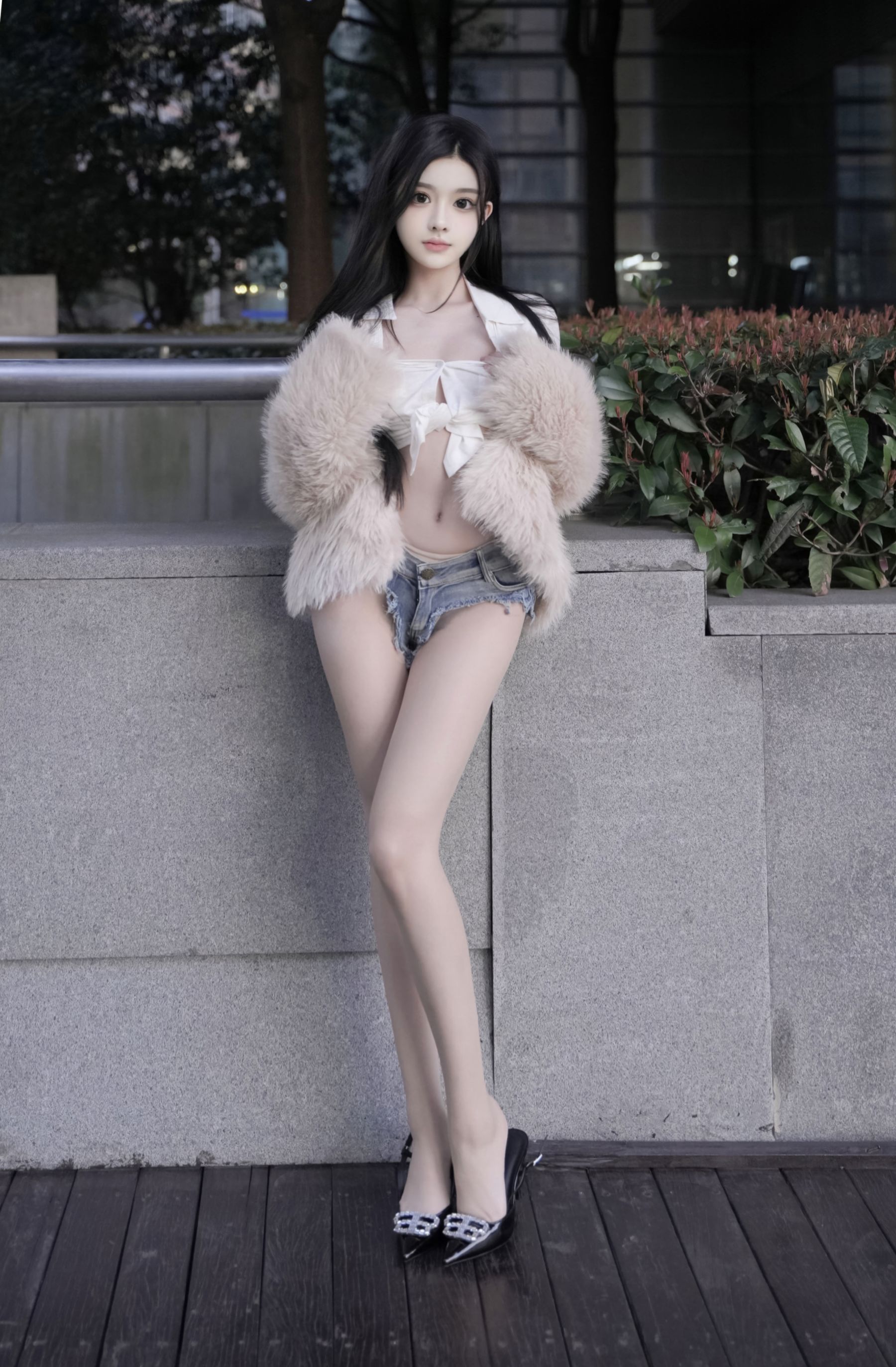 龙雪儿 - 牛仔短裤
