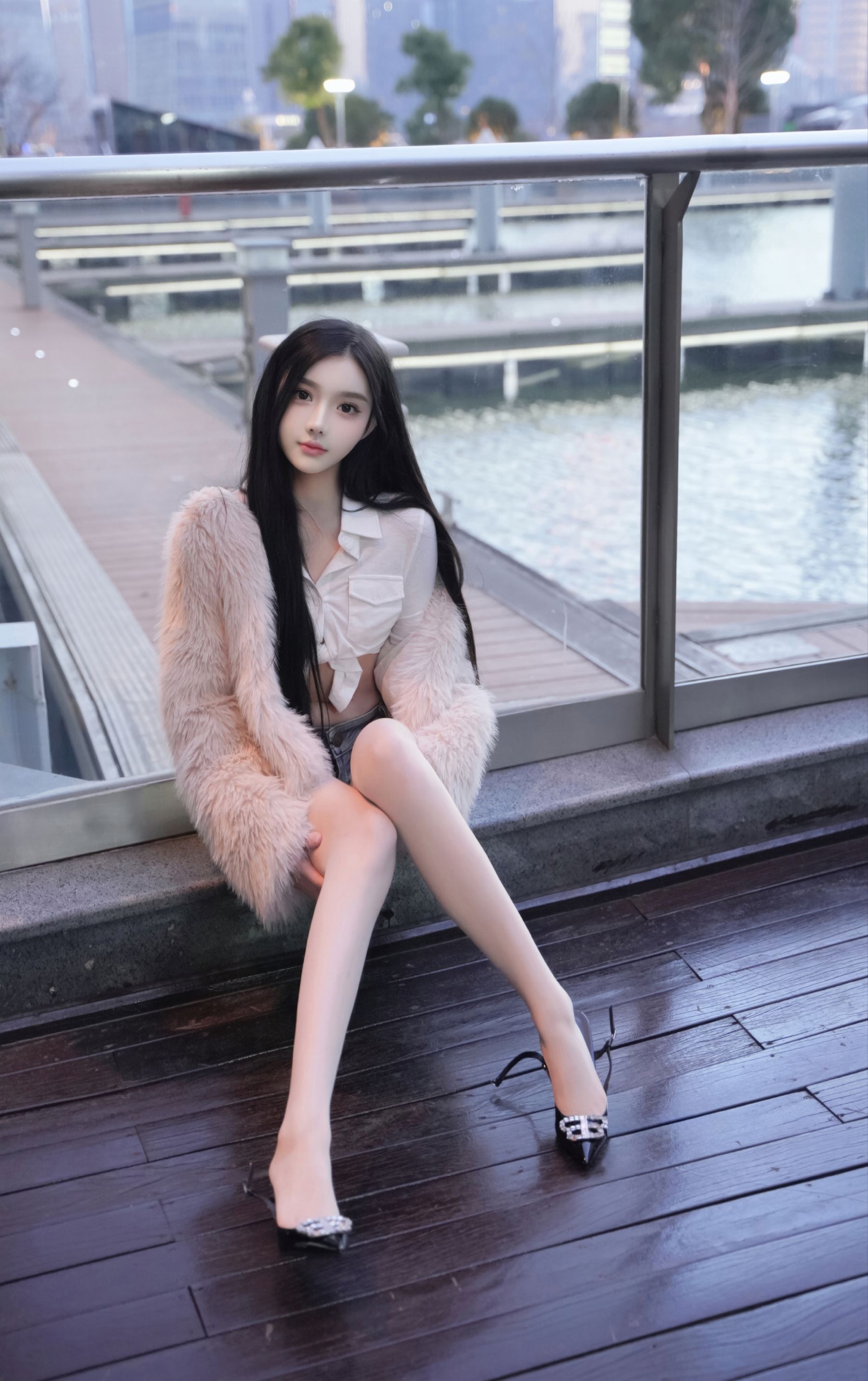 龙雪儿 - 牛仔短裤