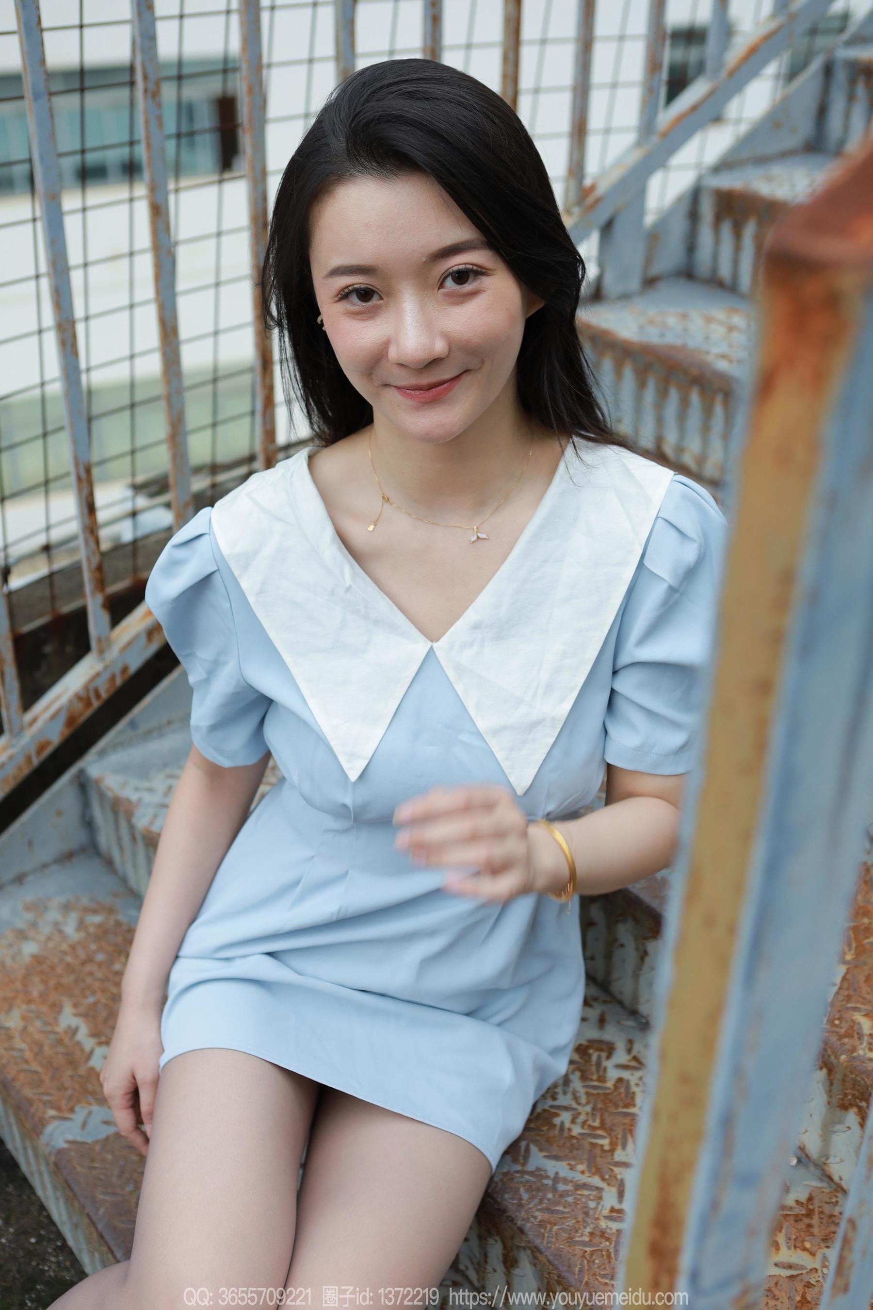 IESS异思趣向 - 模特： 秋秋 《蓝裙甜妹》