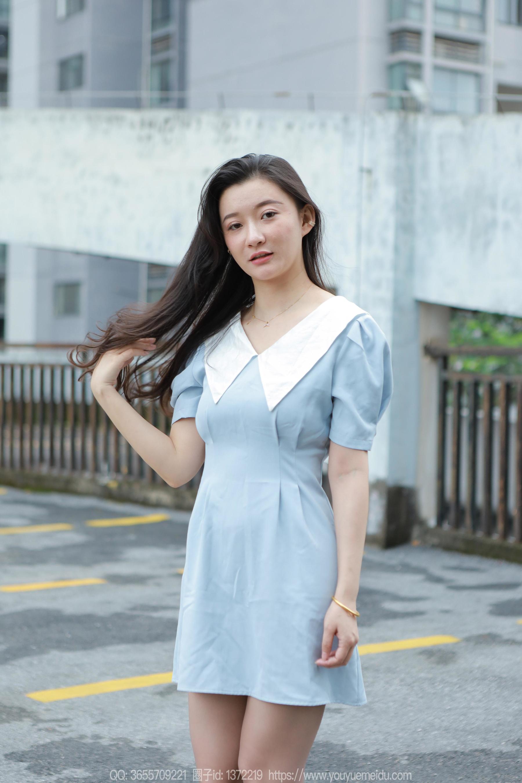 IESS异思趣向 - 模特： 秋秋 《蓝裙甜妹》