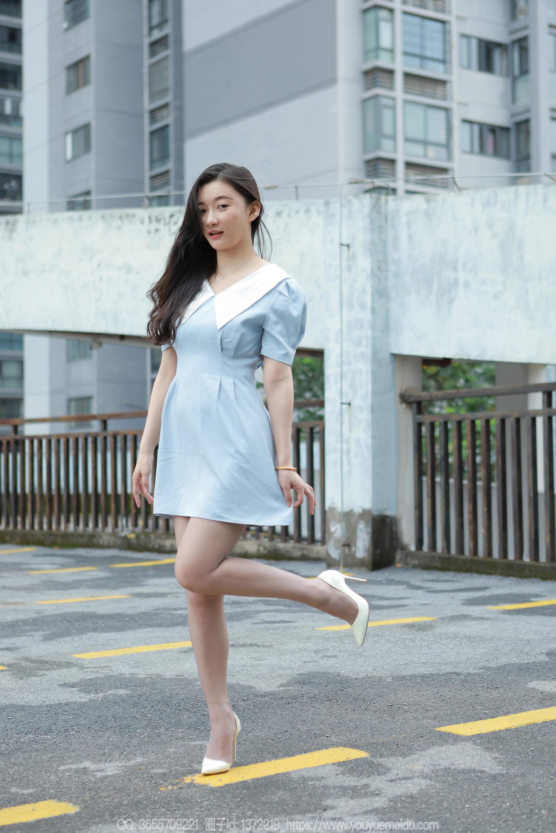 IESS异思趣向 - 模特： 秋秋 《蓝裙甜妹》