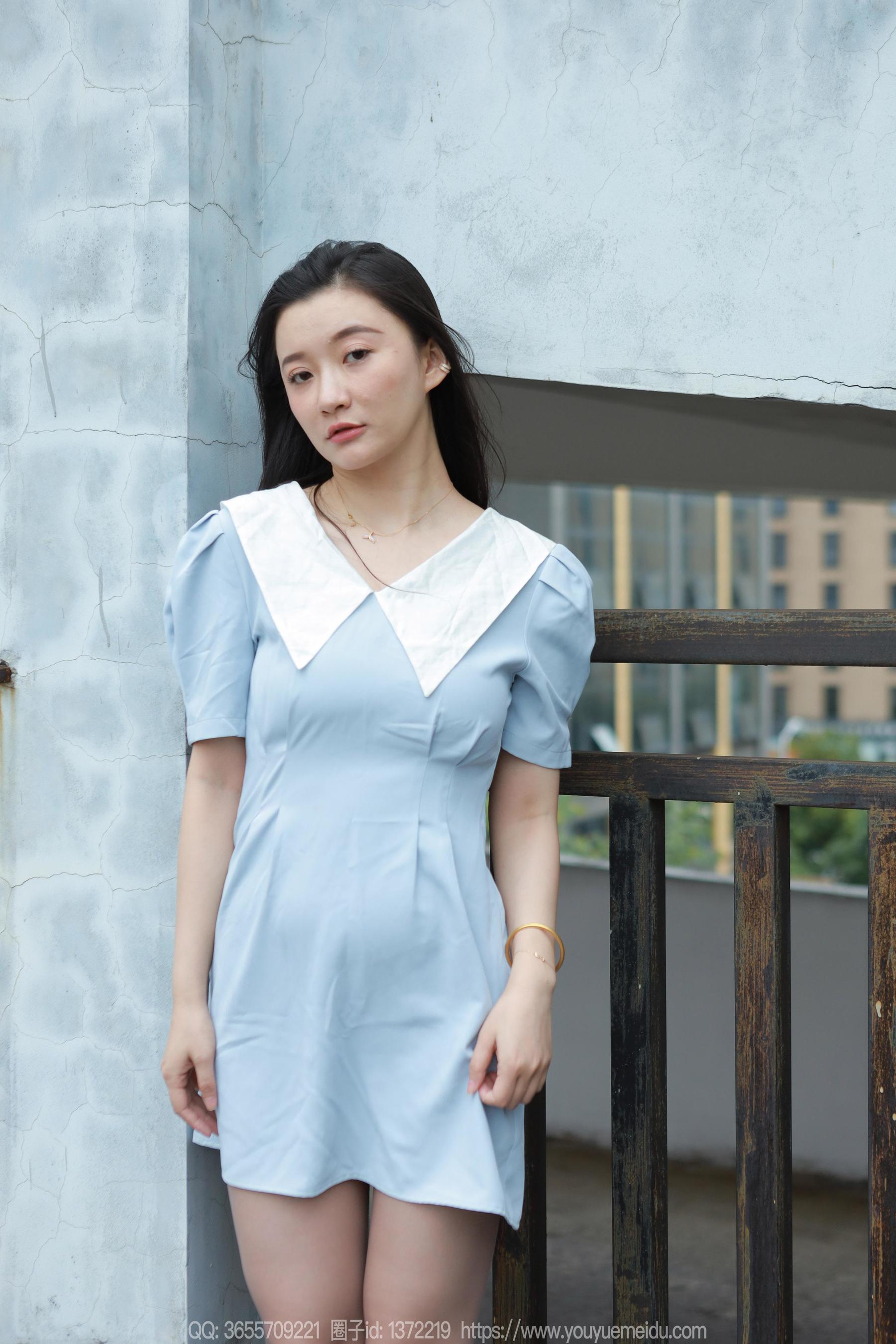 IESS异思趣向 - 模特： 秋秋 《蓝裙甜妹》