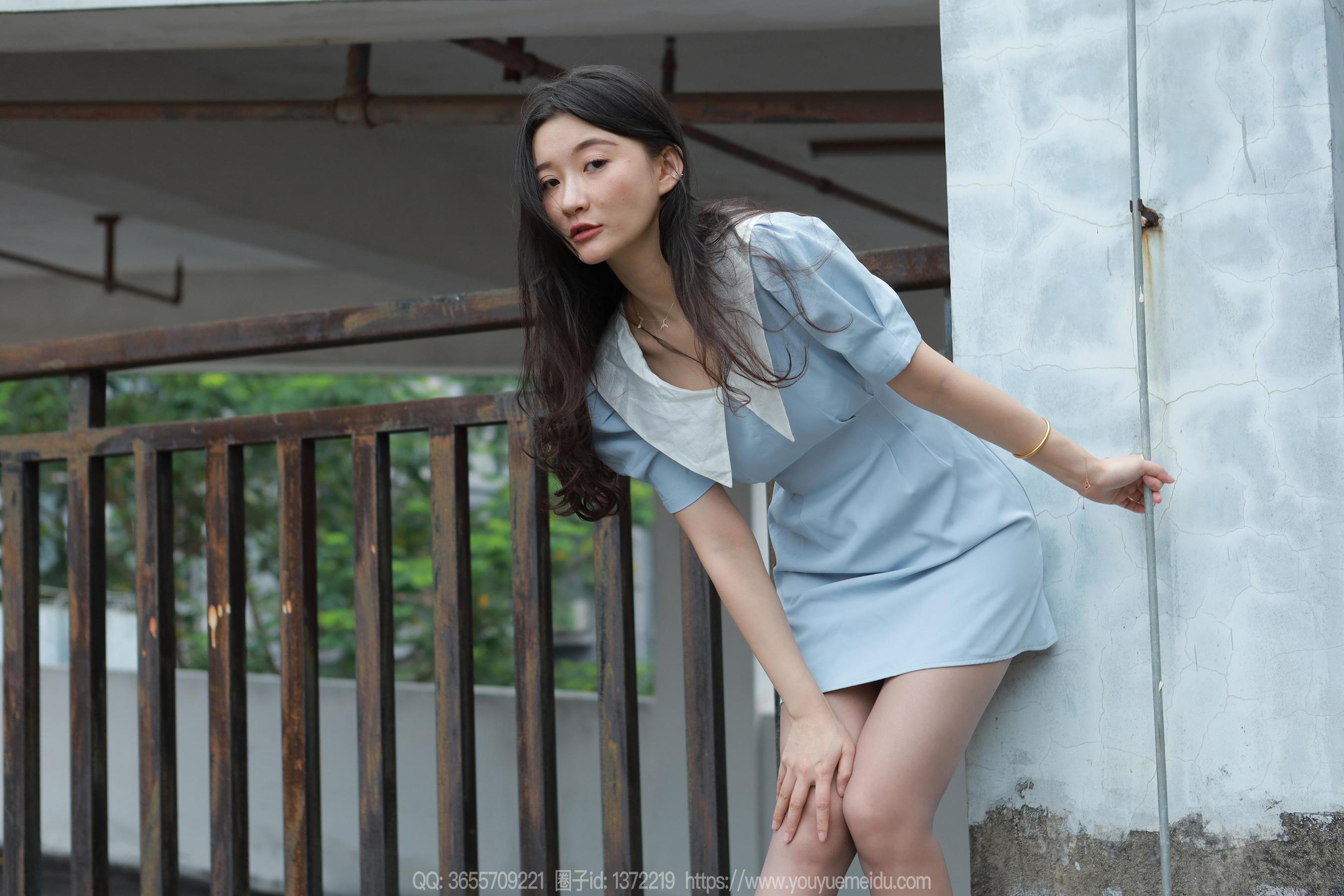 IESS异思趣向 - 模特： 秋秋 《蓝裙甜妹》
