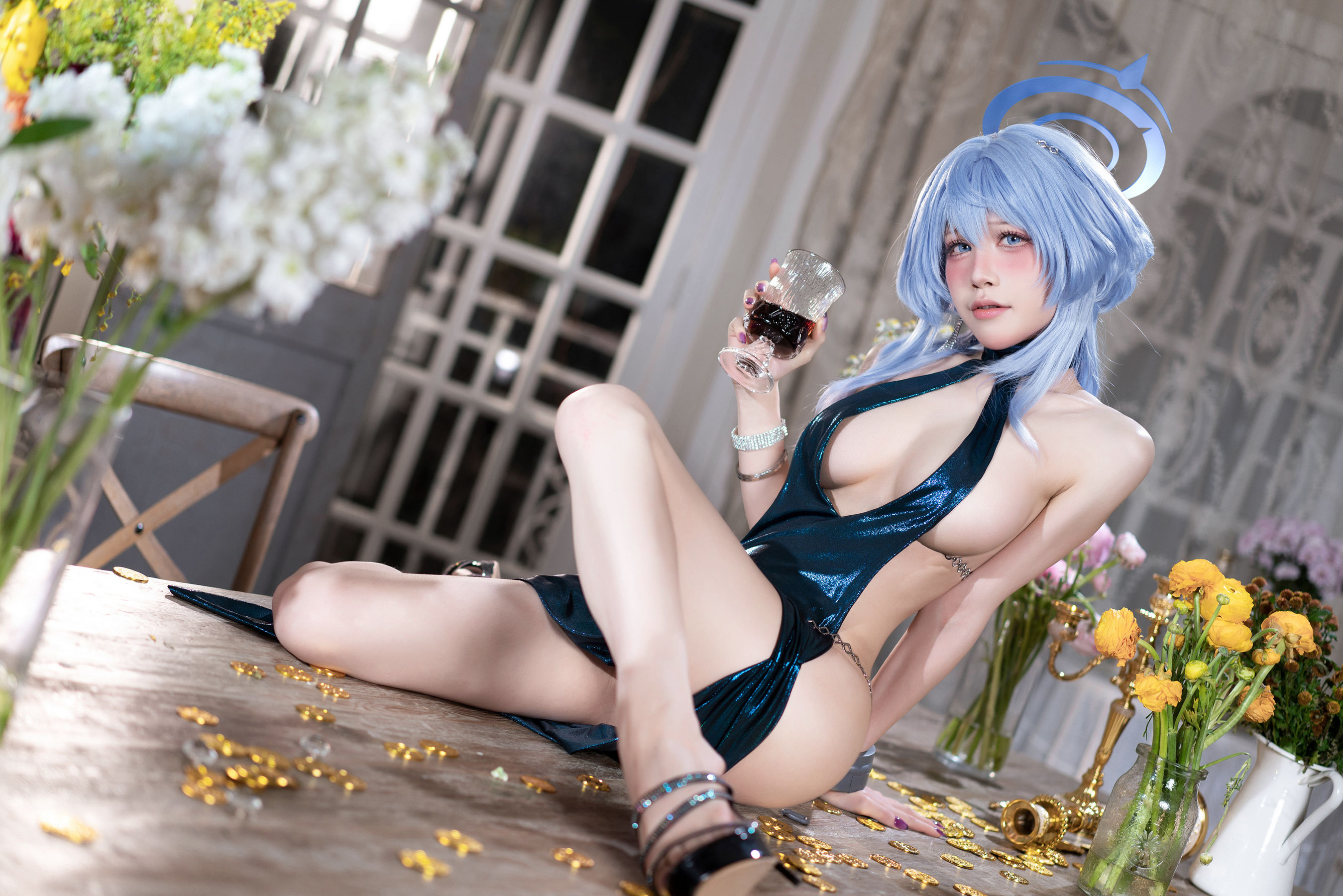 动漫博主 水淼aqua - 蔚蓝档案 天雨亚子礼服