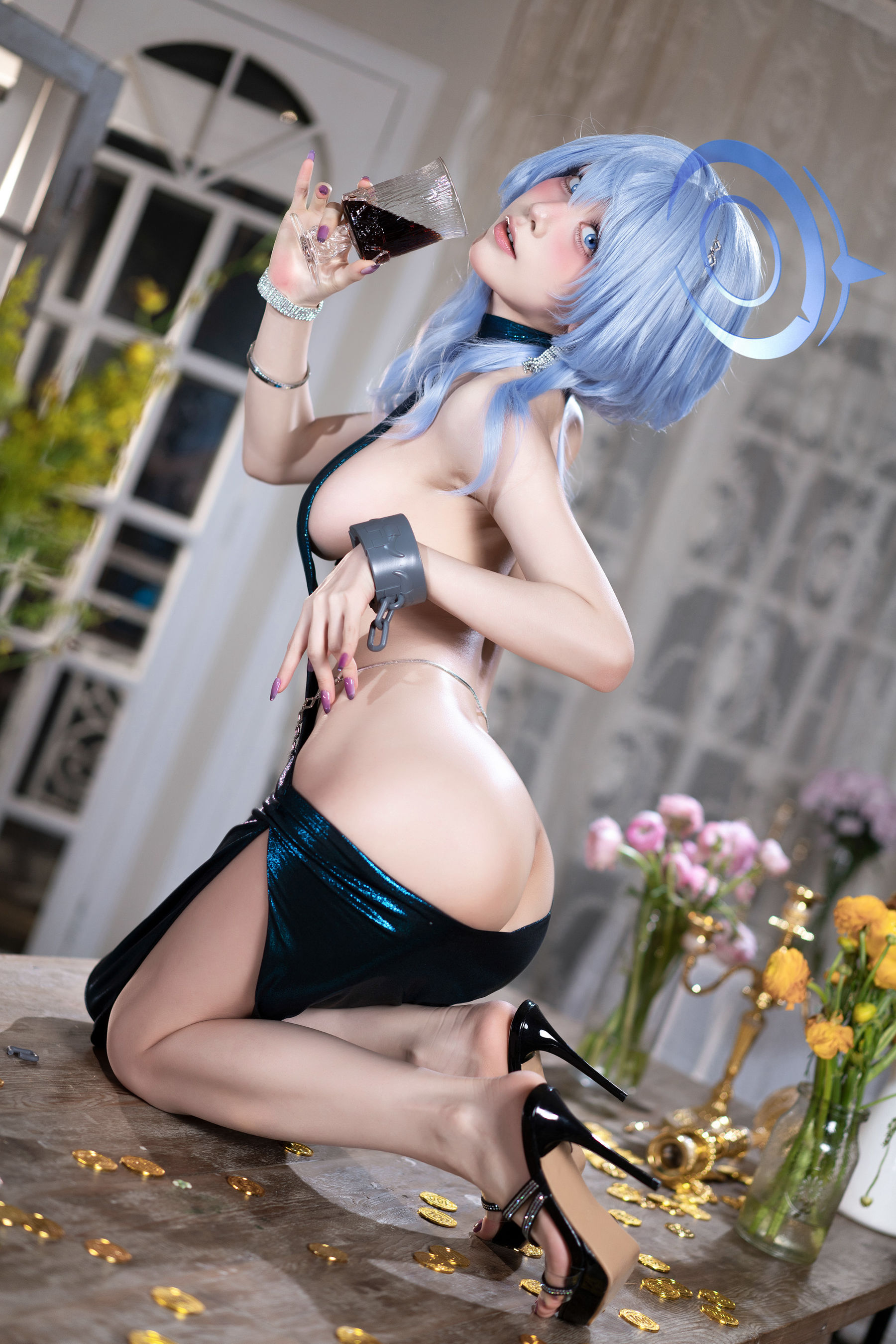 动漫博主 水淼aqua - 蔚蓝档案 天雨亚子礼服