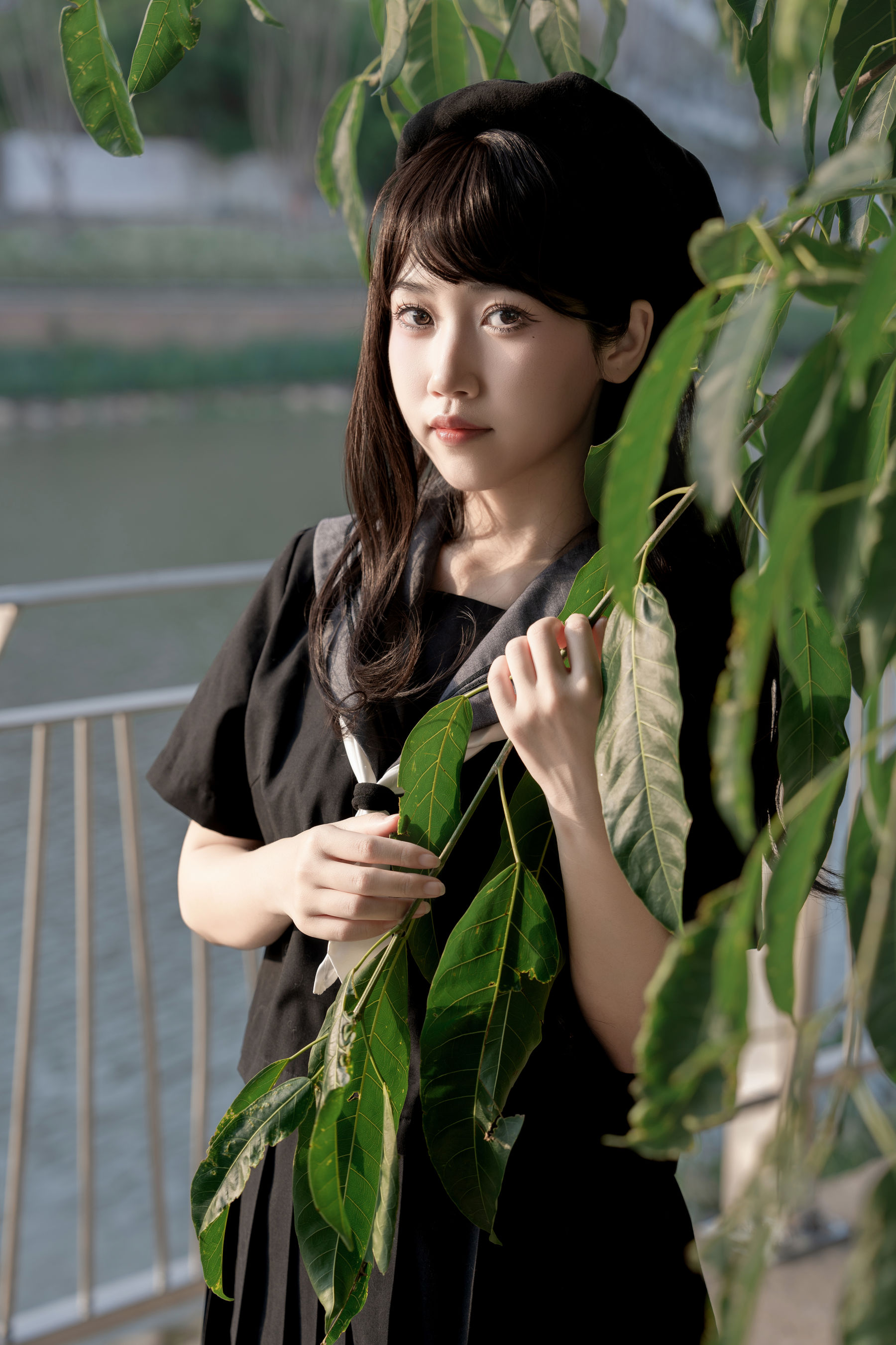 微博人气Coser 不呆猫 - 放课后野外JK