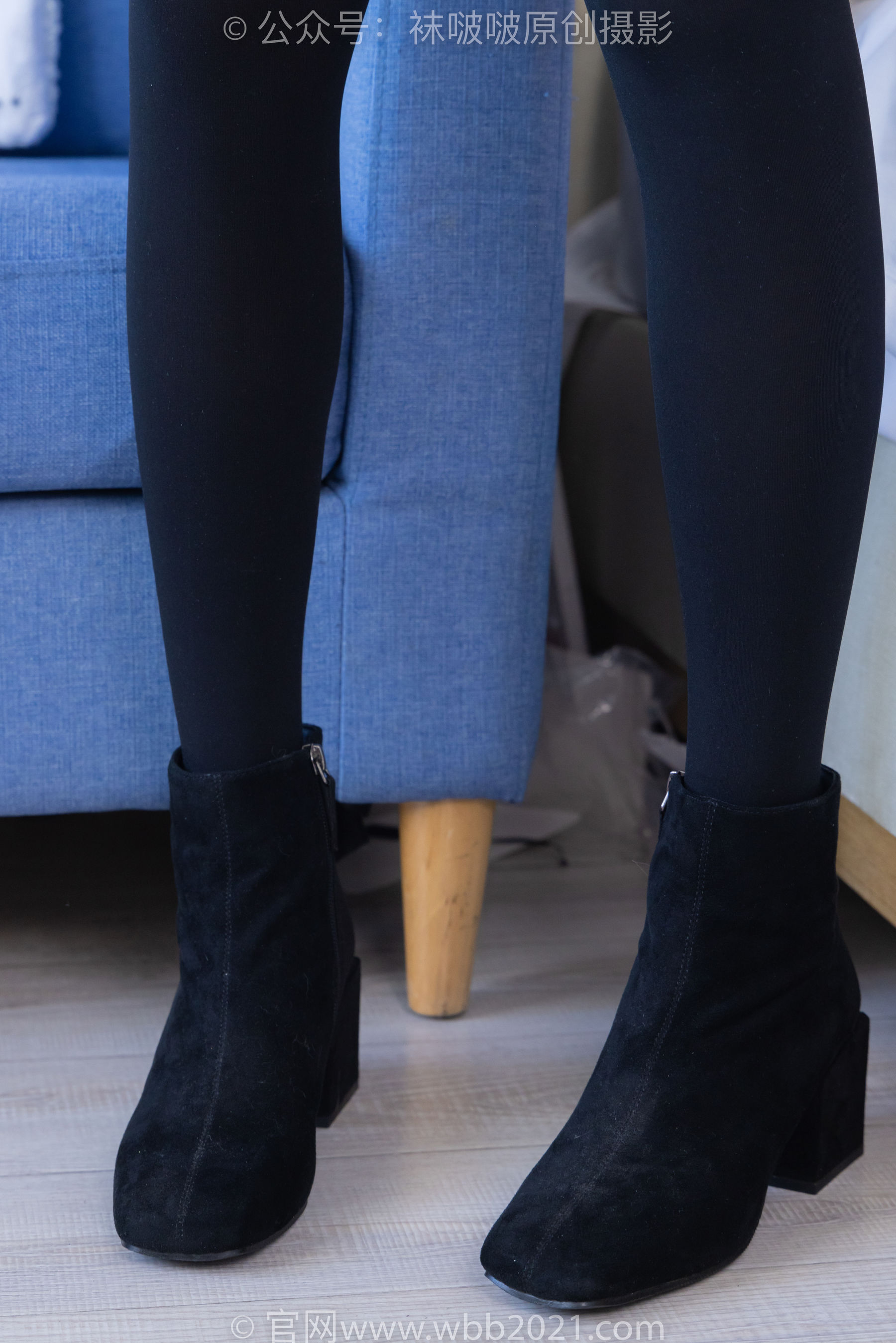 BoBoSocks袜啵啵 No.365 芝士 -短靴、平底鞋、厚黑丝、厚灰丝