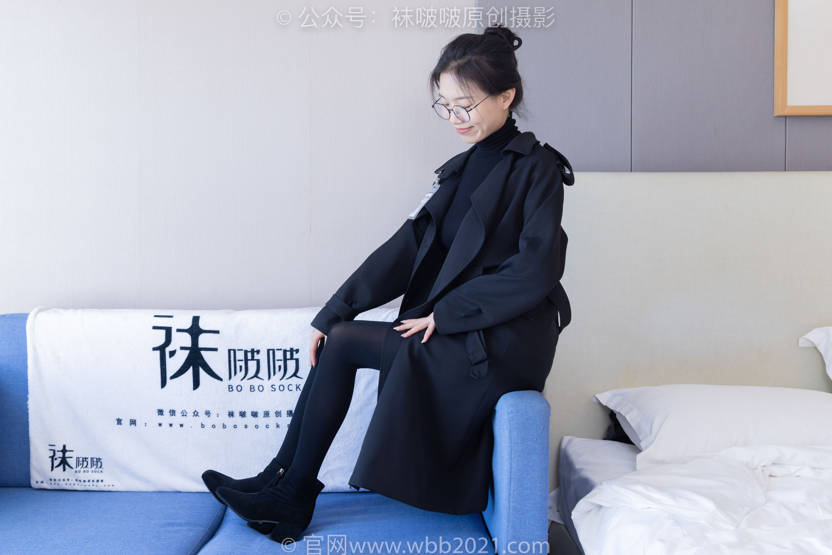 BoBoSocks袜啵啵 No.365 芝士 -短靴、平底鞋、厚黑丝、厚灰丝