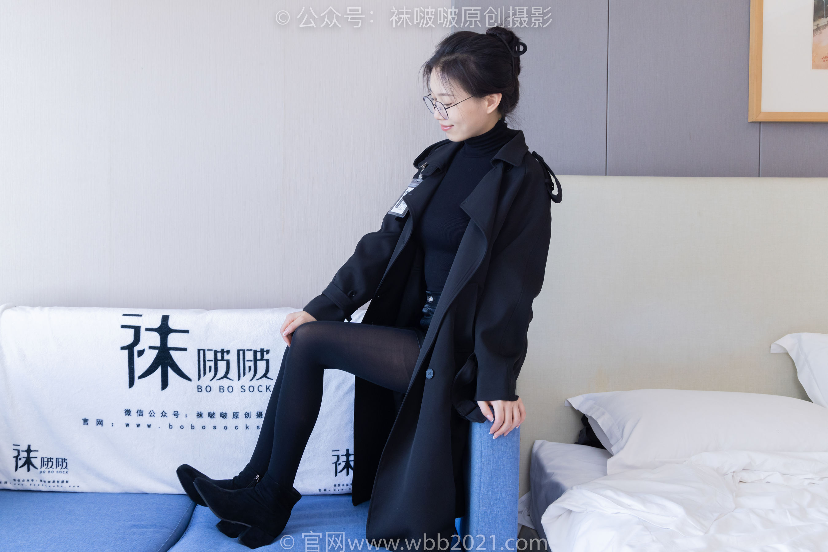 BoBoSocks袜啵啵 No.365 芝士 -短靴、平底鞋、厚黑丝、厚灰丝