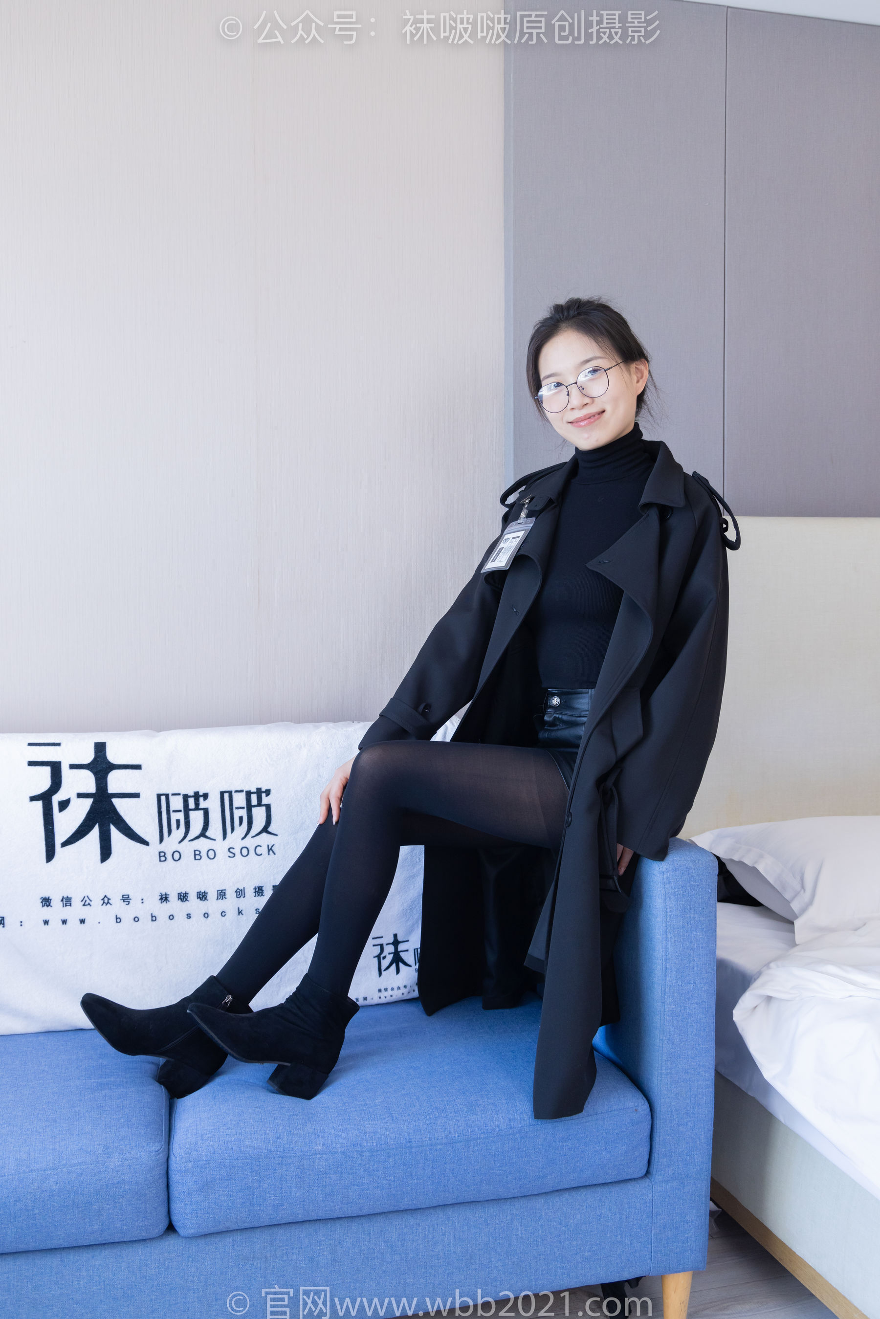 BoBoSocks袜啵啵 No.365 芝士 -短靴、平底鞋、厚黑丝、厚灰丝