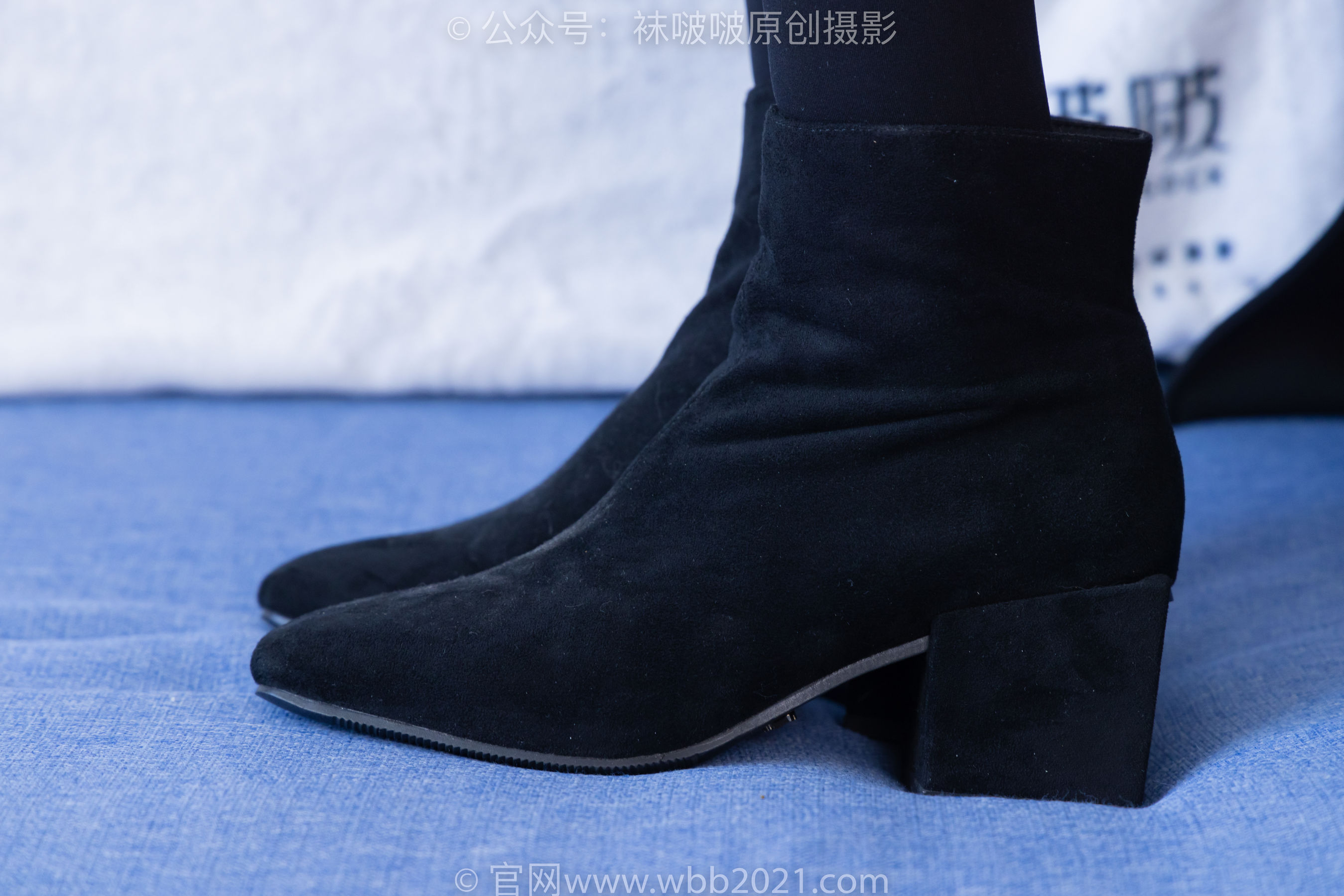 BoBoSocks袜啵啵 No.365 芝士 -短靴、平底鞋、厚黑丝、厚灰丝
