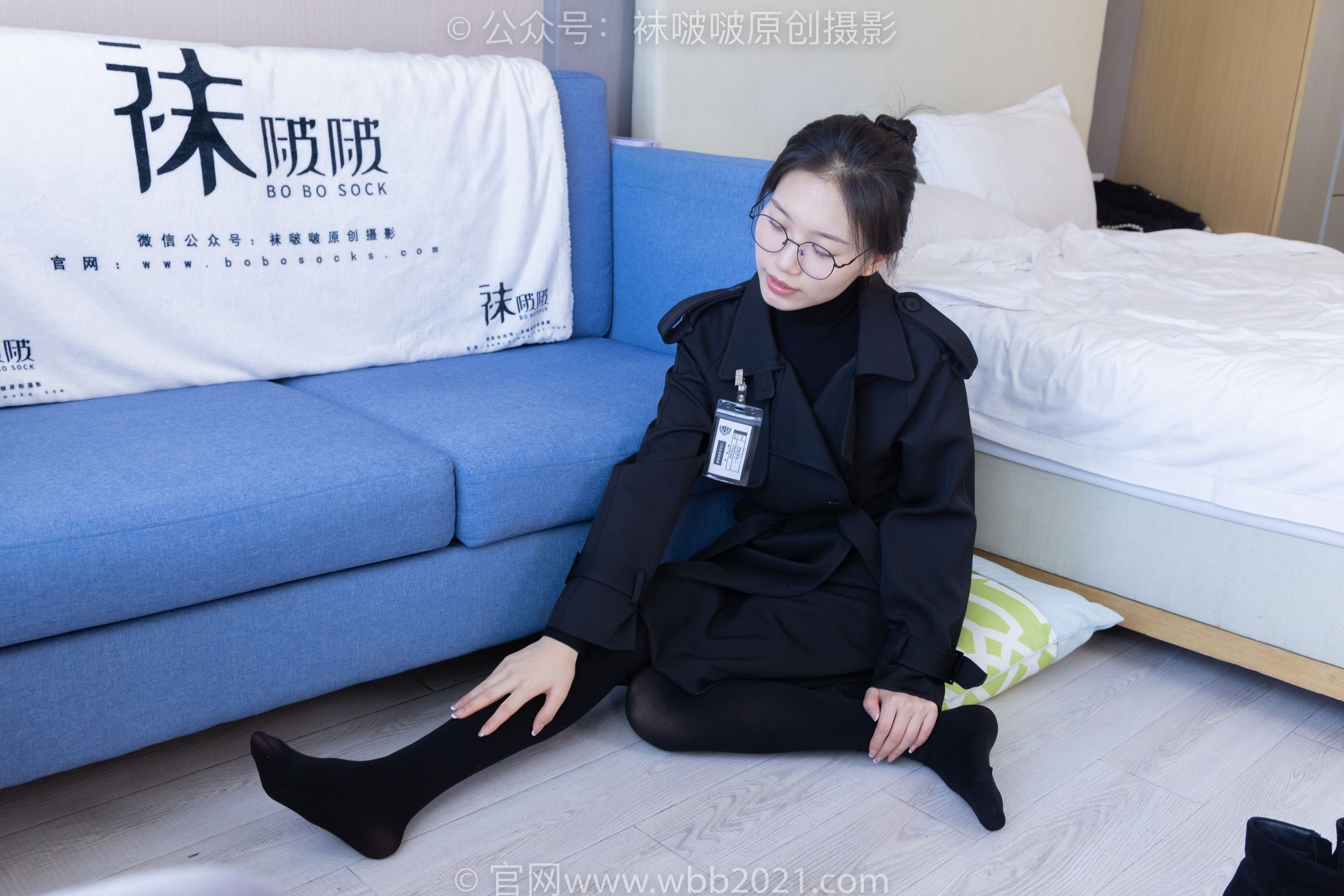 BoBoSocks袜啵啵 No.365 芝士 -短靴、平底鞋、厚黑丝、厚灰丝