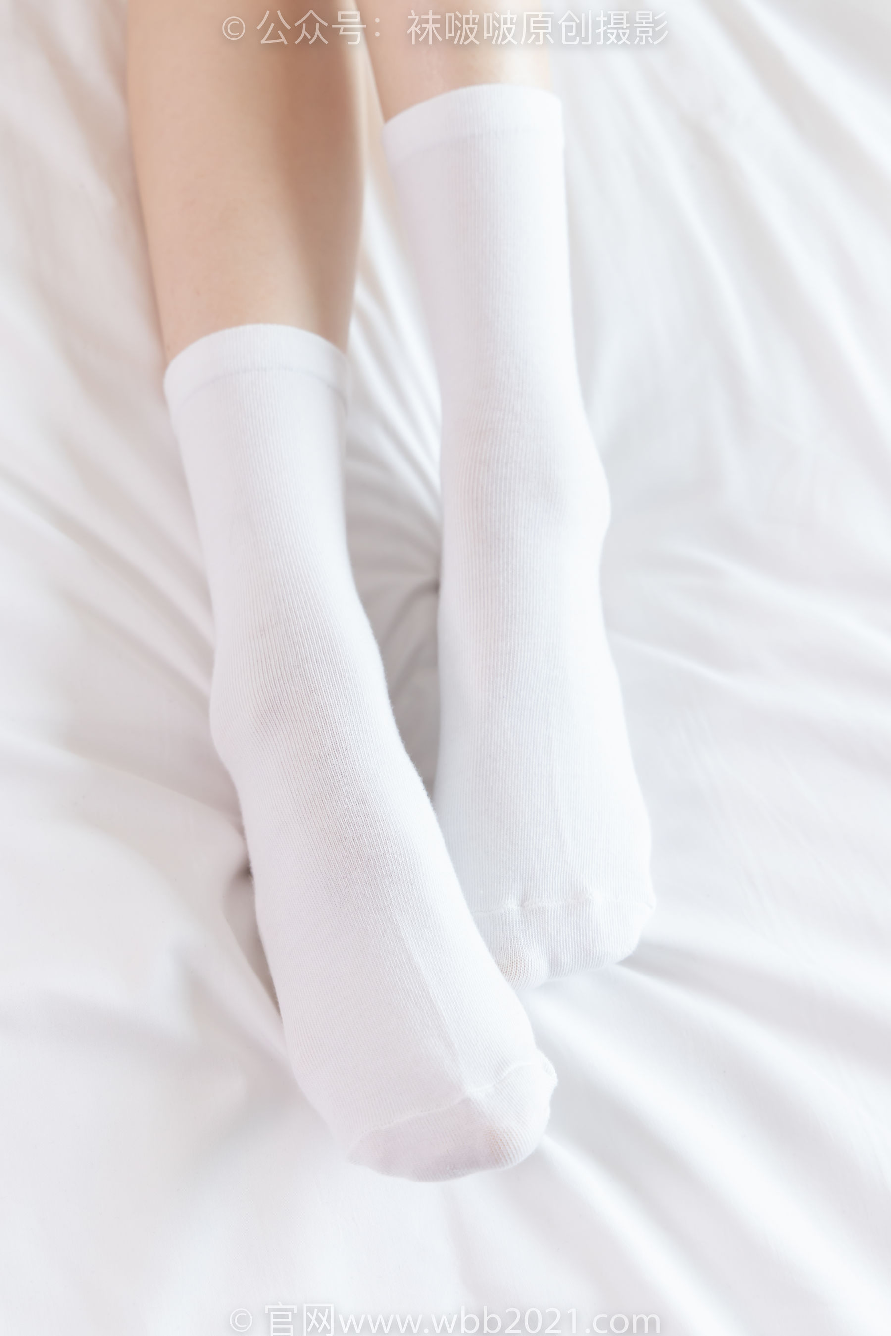 BoBoSocks袜啵啵 No.370 稚予 -板鞋、白棉袜、灰色棉船袜