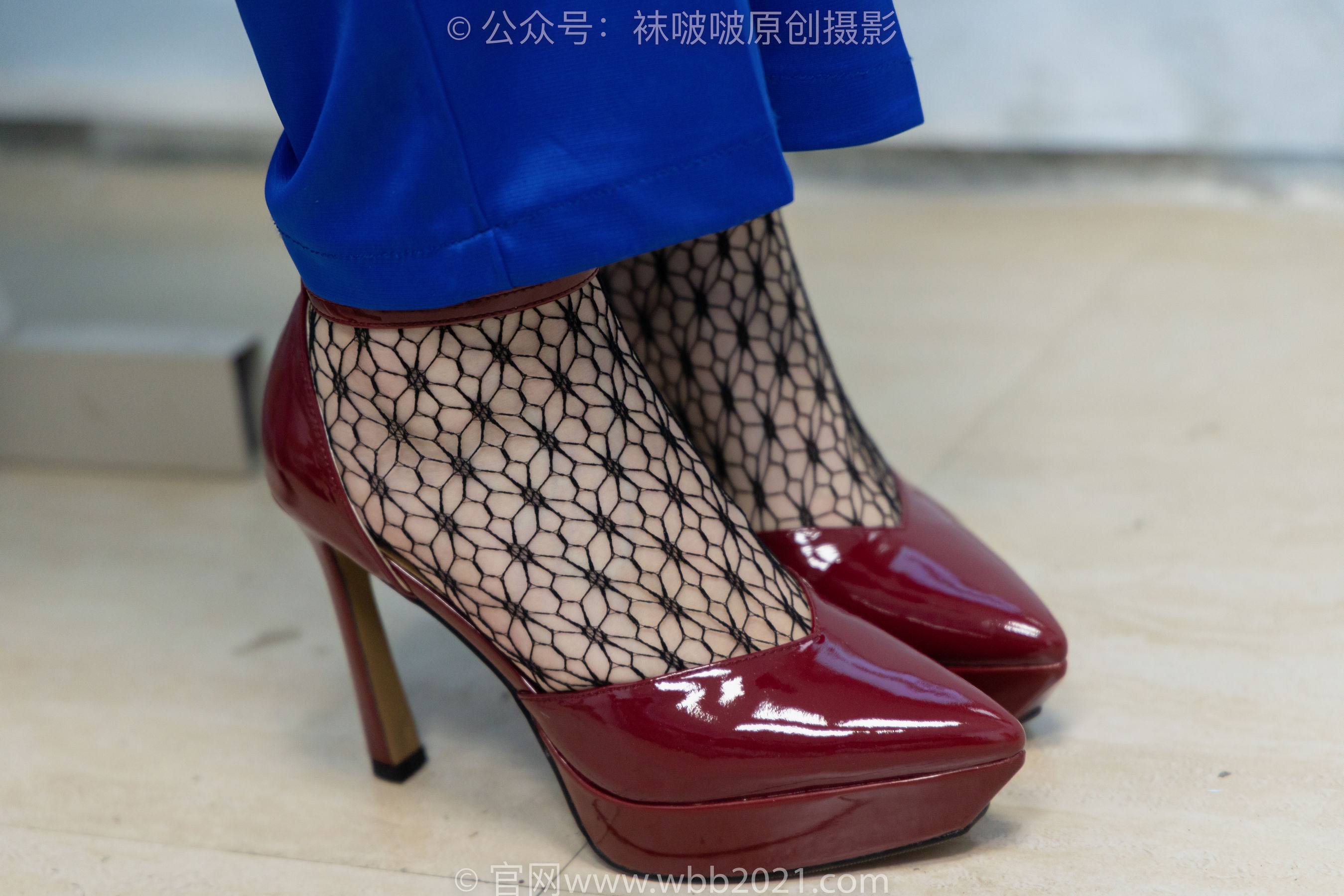 BoBoSocks袜啵啵 No.375 小甜豆 -高跟鞋、黑色蕾丝网袜、校服裤里丝