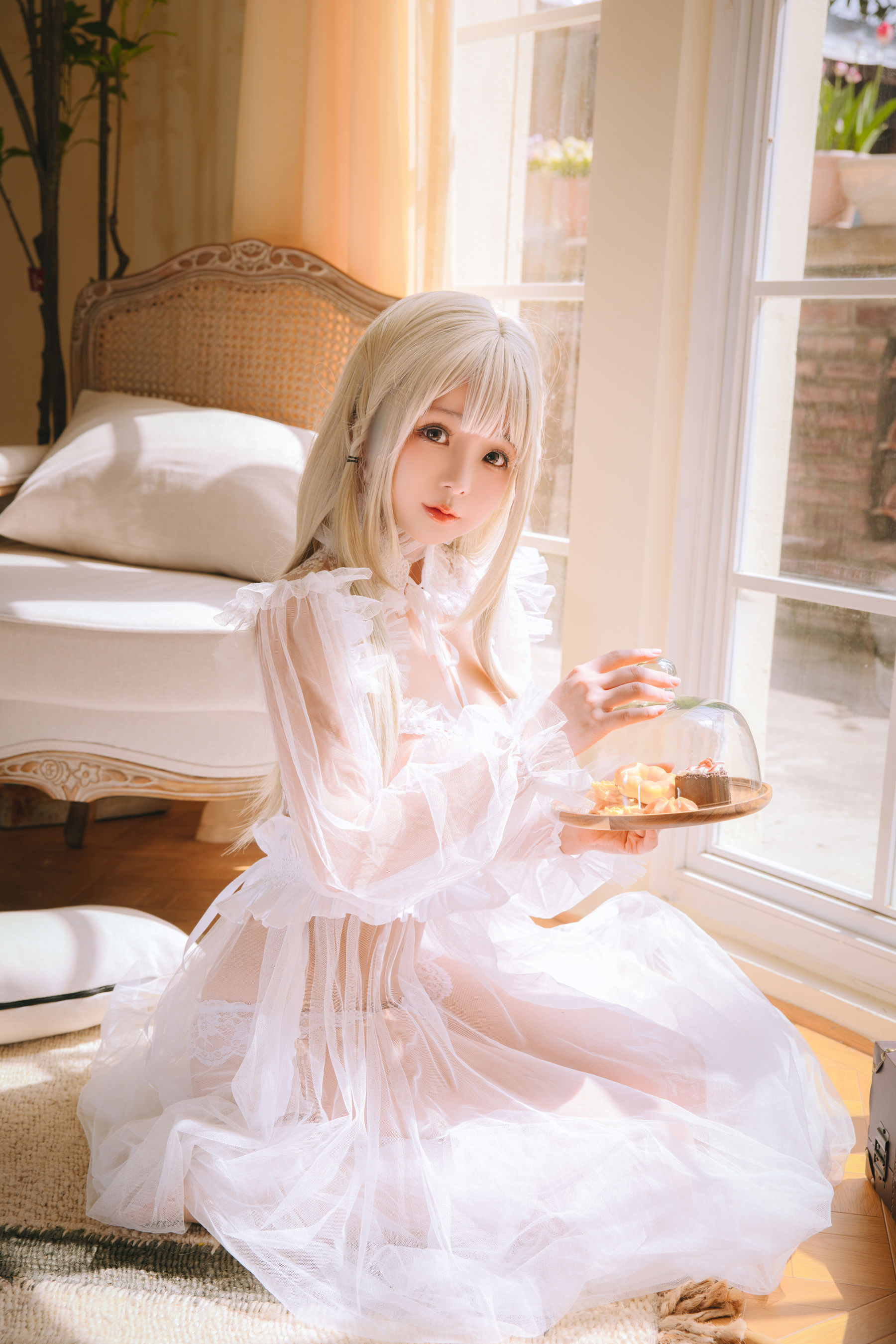 Cosplay 日奈娇 - 白纱衣