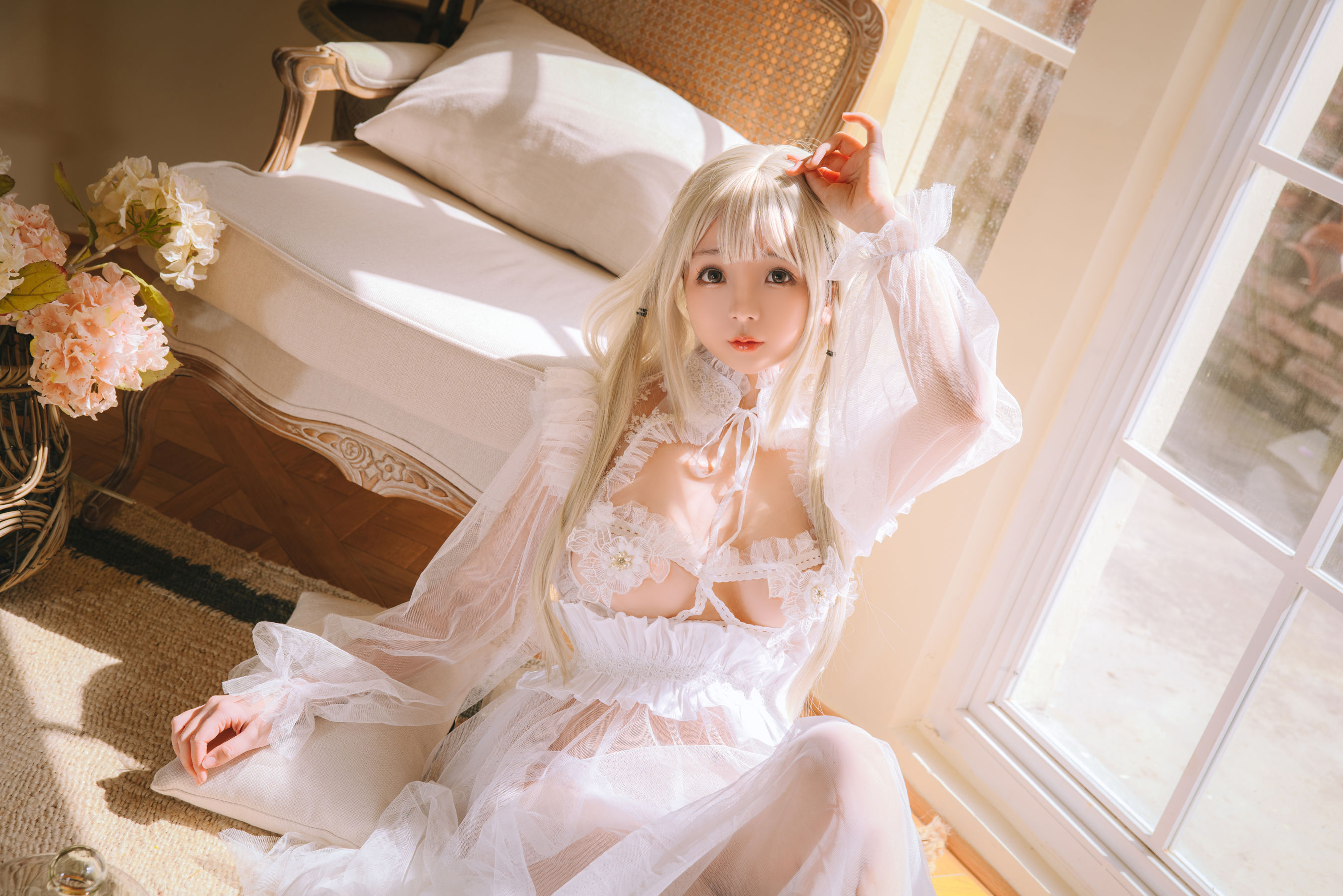 Cosplay 日奈娇 - 白纱衣