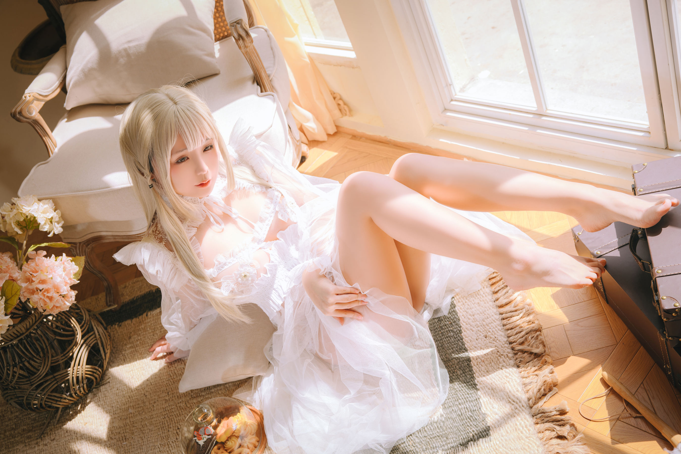 Cosplay 日奈娇 - 白纱衣