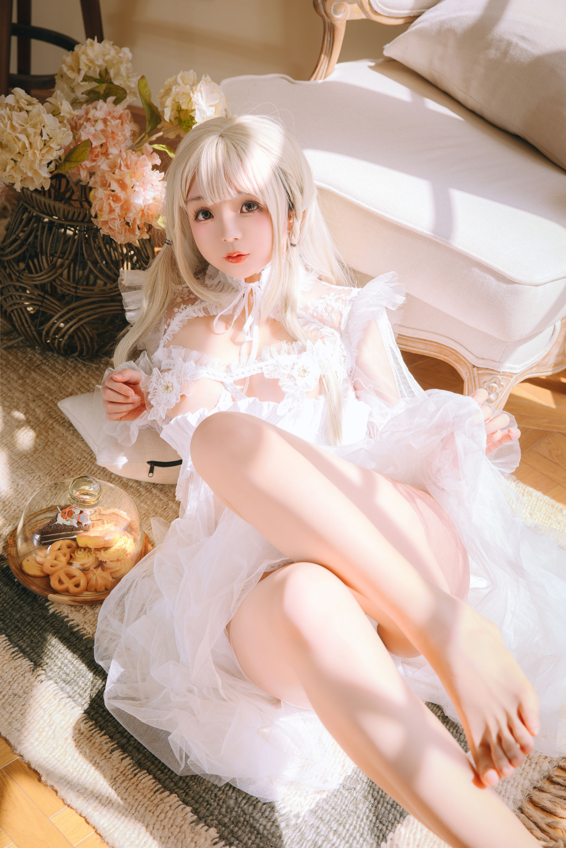 Cosplay 日奈娇 - 白纱衣