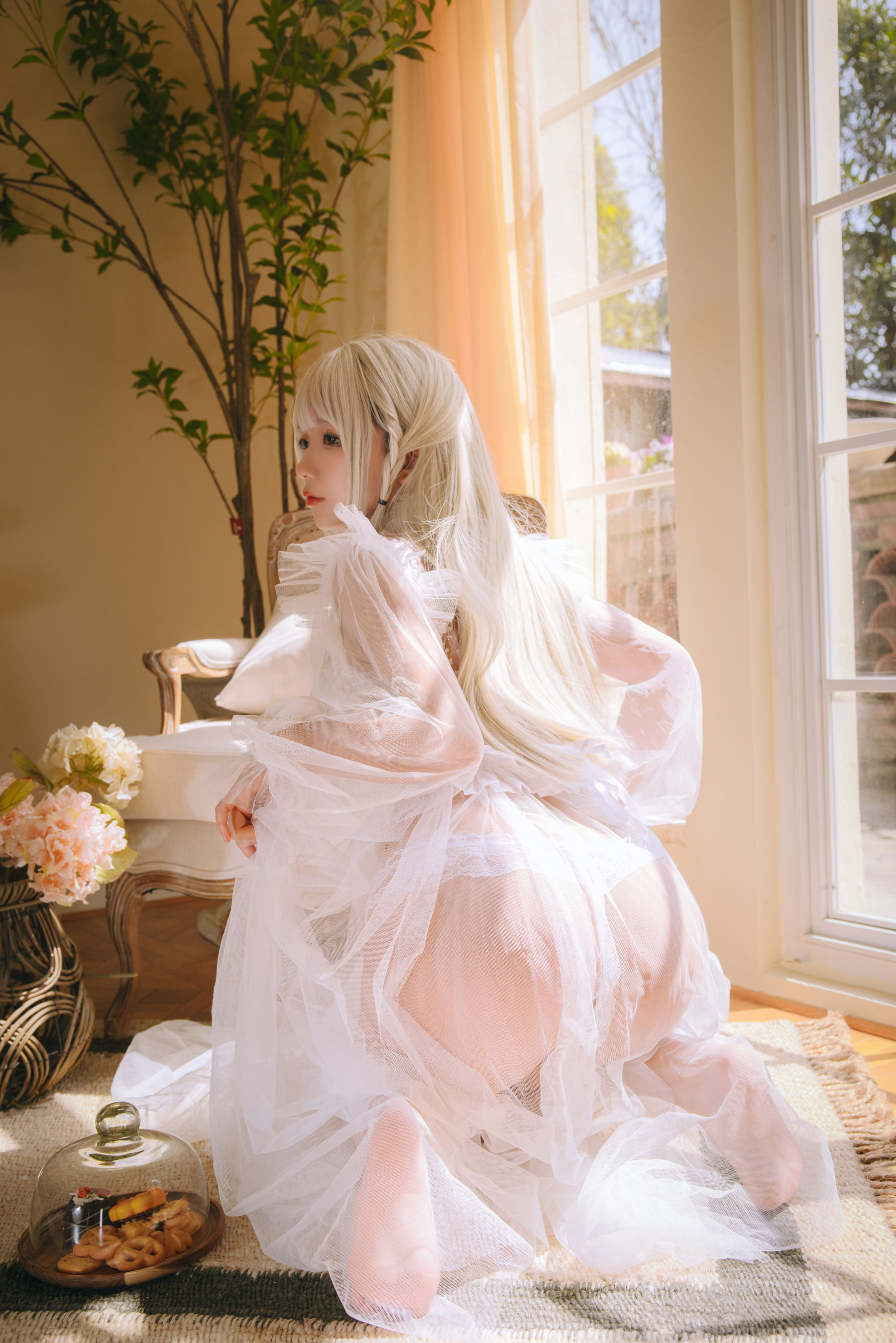 Cosplay 日奈娇 - 白纱衣