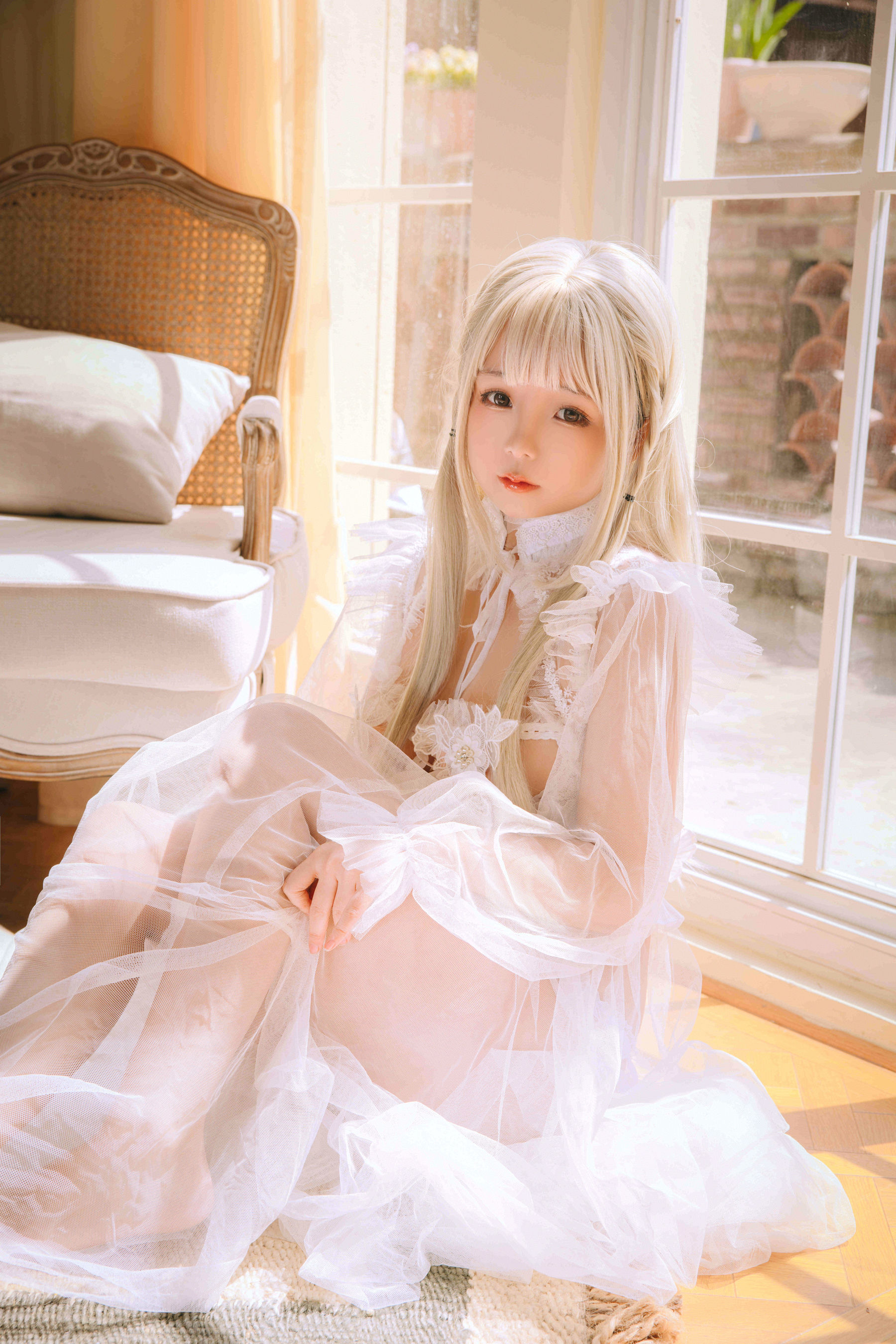 Cosplay 日奈娇 - 白纱衣