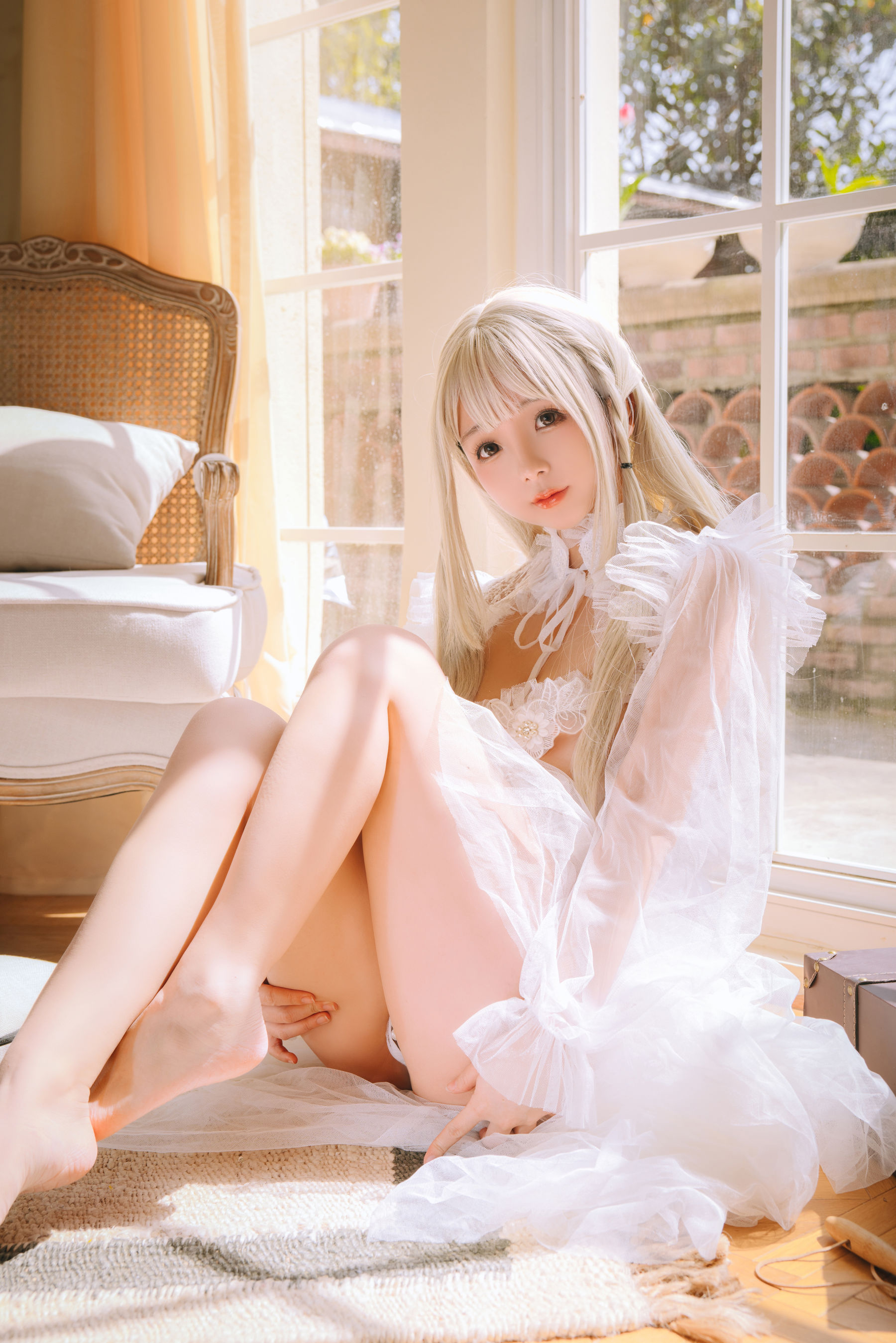 Cosplay 日奈娇 - 白纱衣