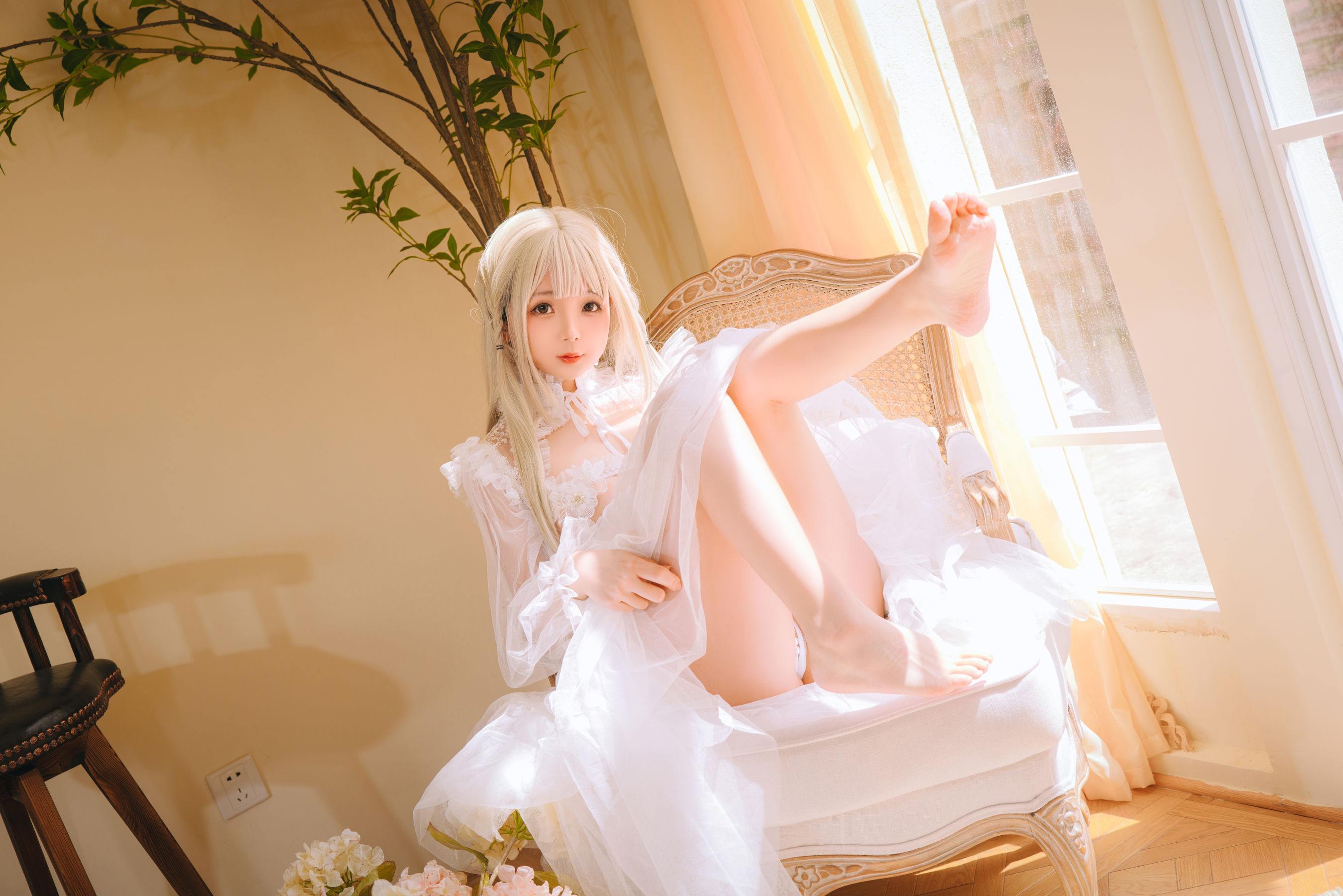 Cosplay 日奈娇 - 白纱衣