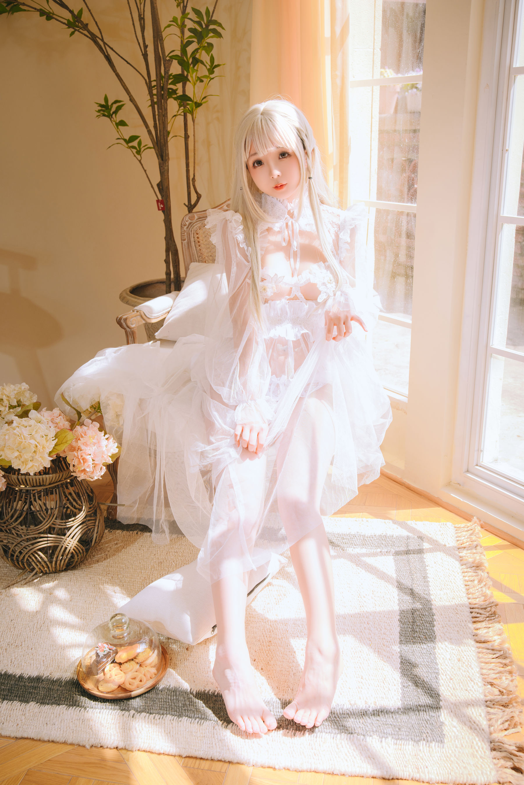 Cosplay 日奈娇 - 白纱衣