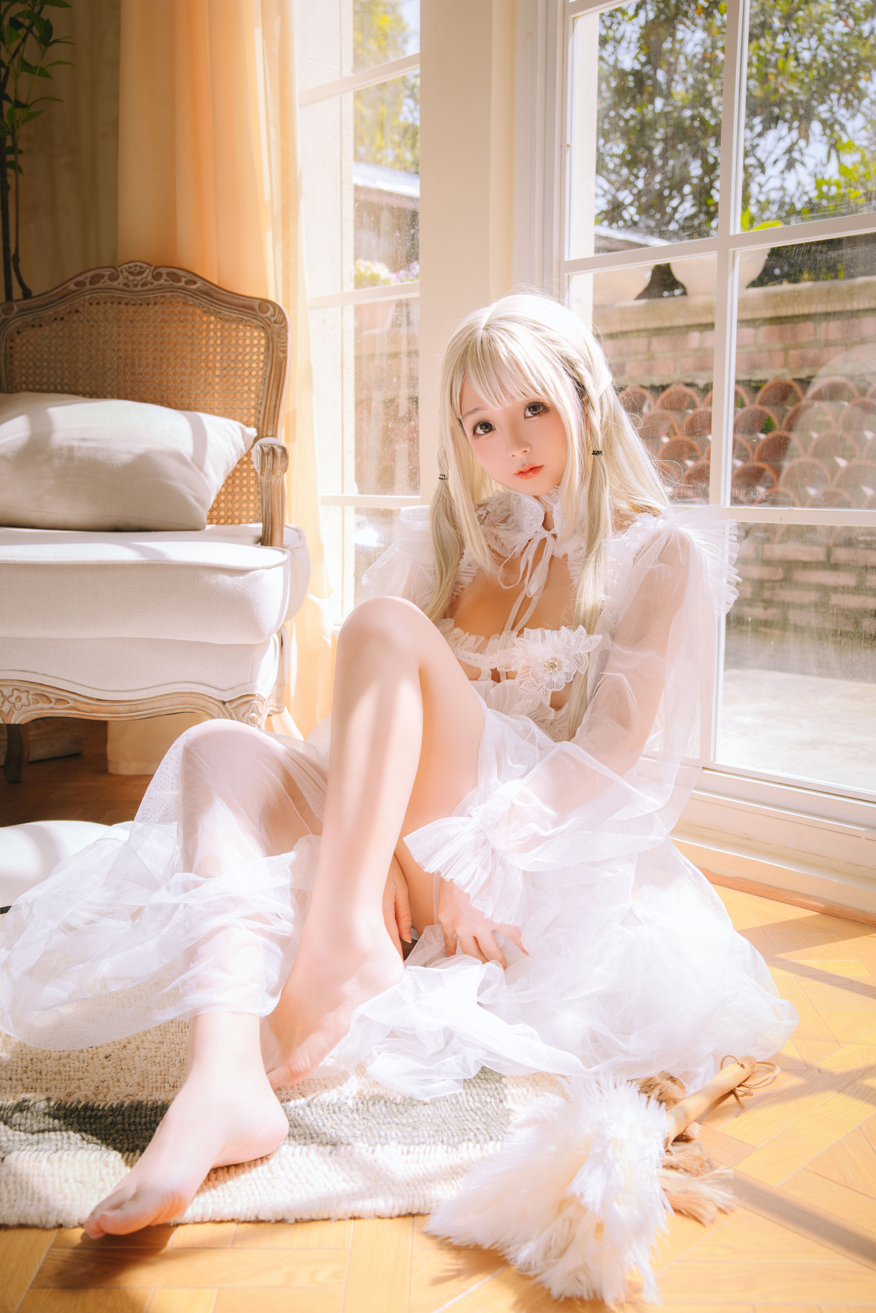 Cosplay 日奈娇 - 白纱衣