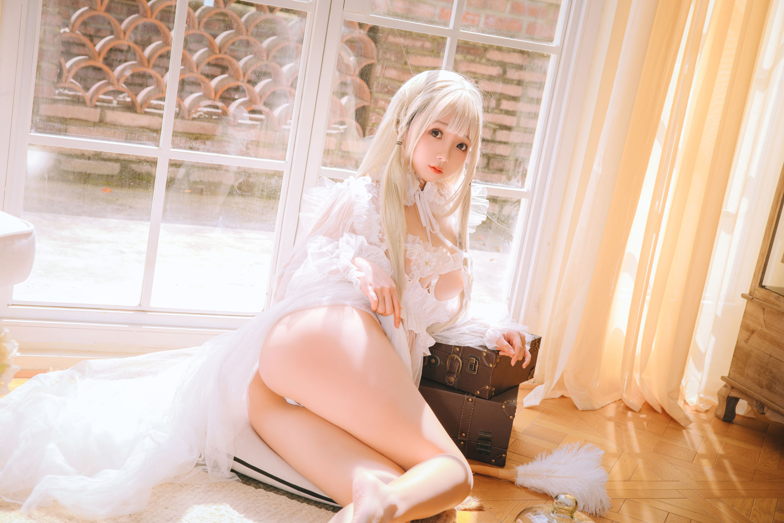 Cosplay 日奈娇 - 白纱衣