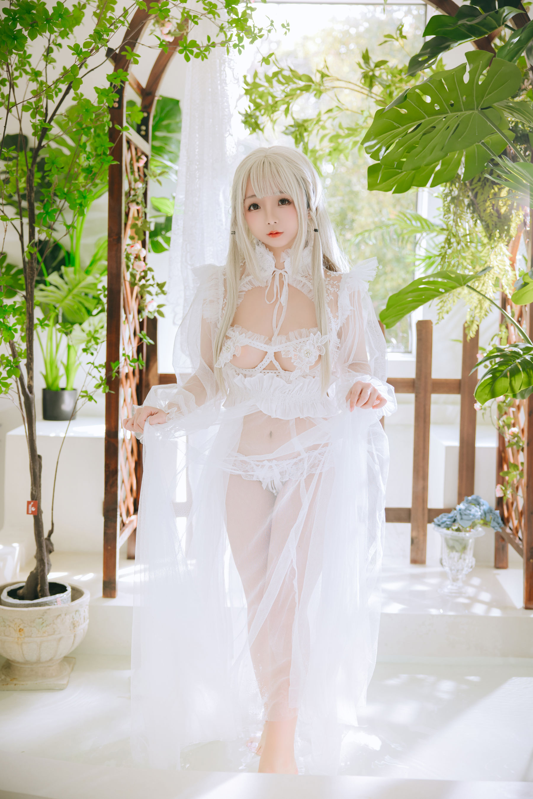 Cosplay 日奈娇 - 白纱衣