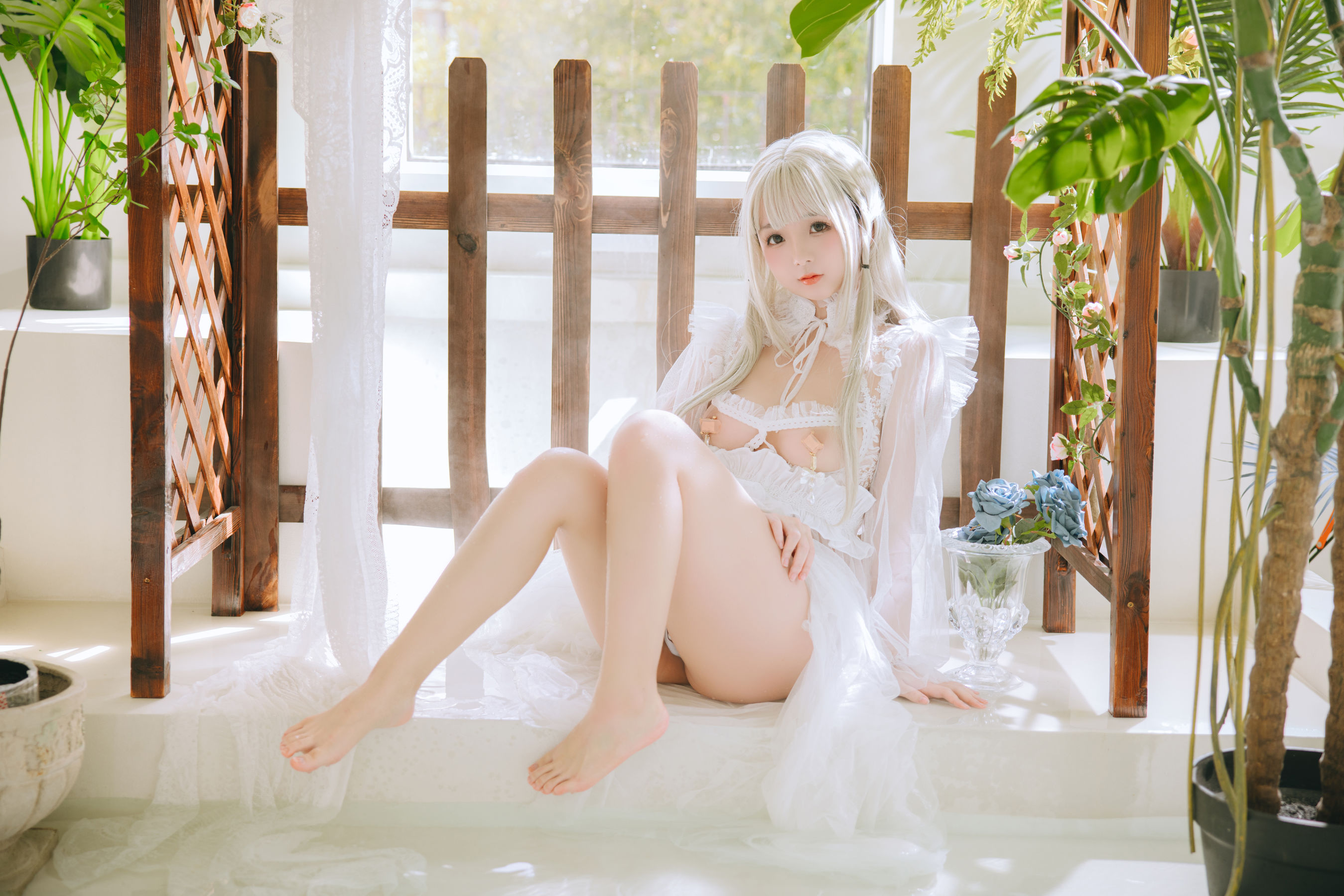 Cosplay 日奈娇 - 白纱衣