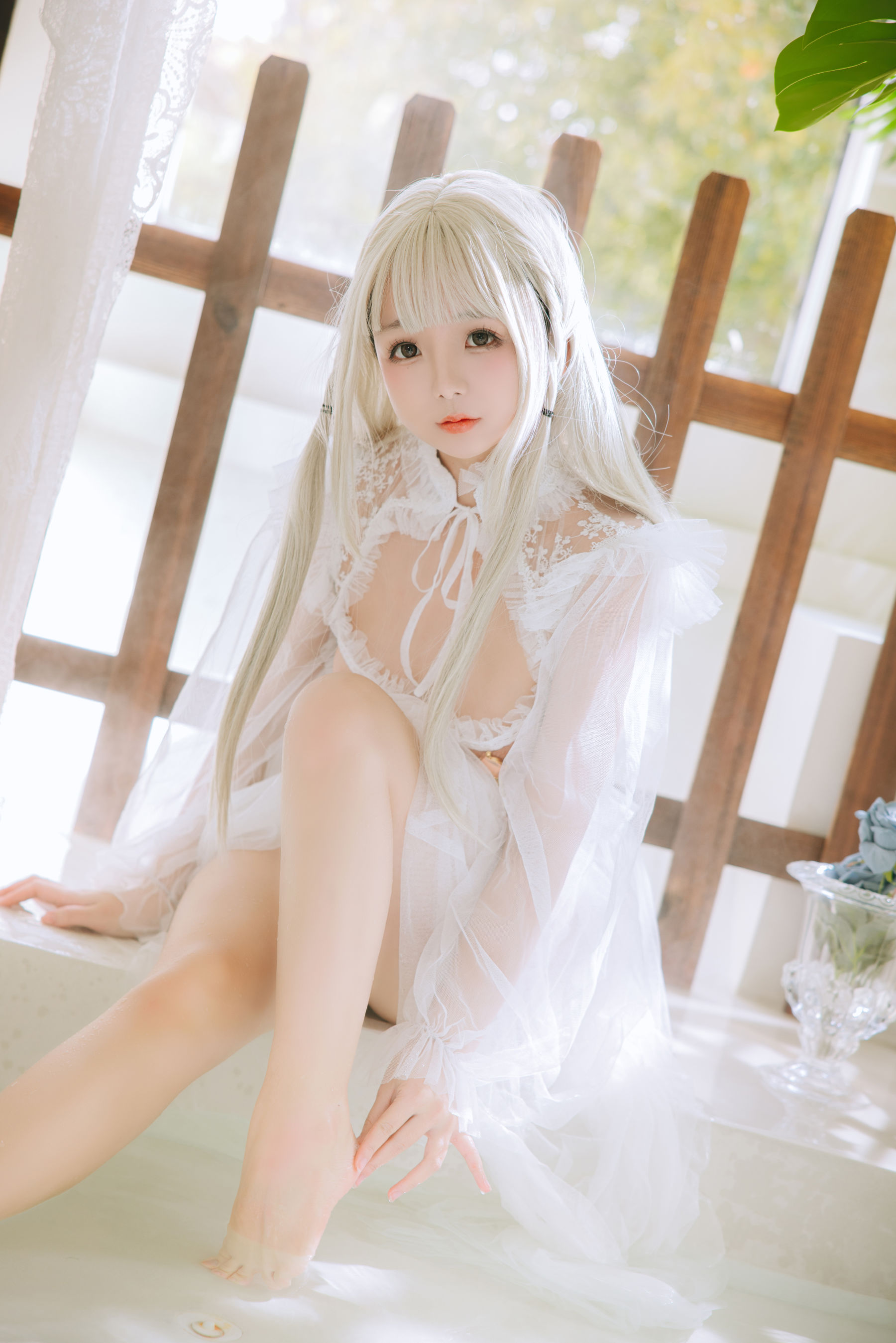 Cosplay 日奈娇 - 白纱衣